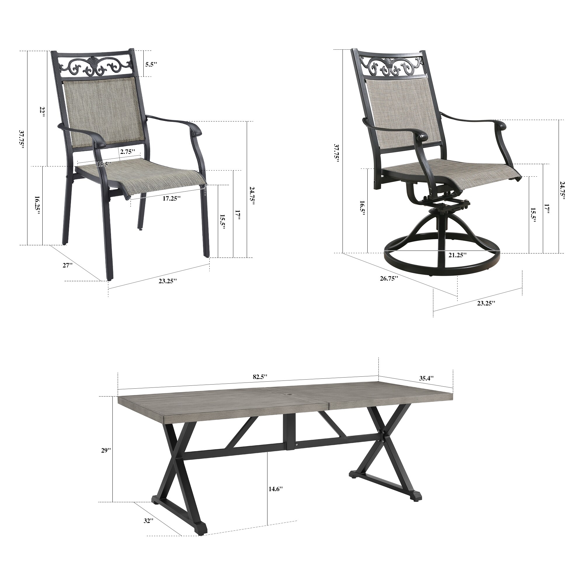 PEAK HOME FURNISHINGS 970423-970429-970392 Patio-Dining-Sets - View #3