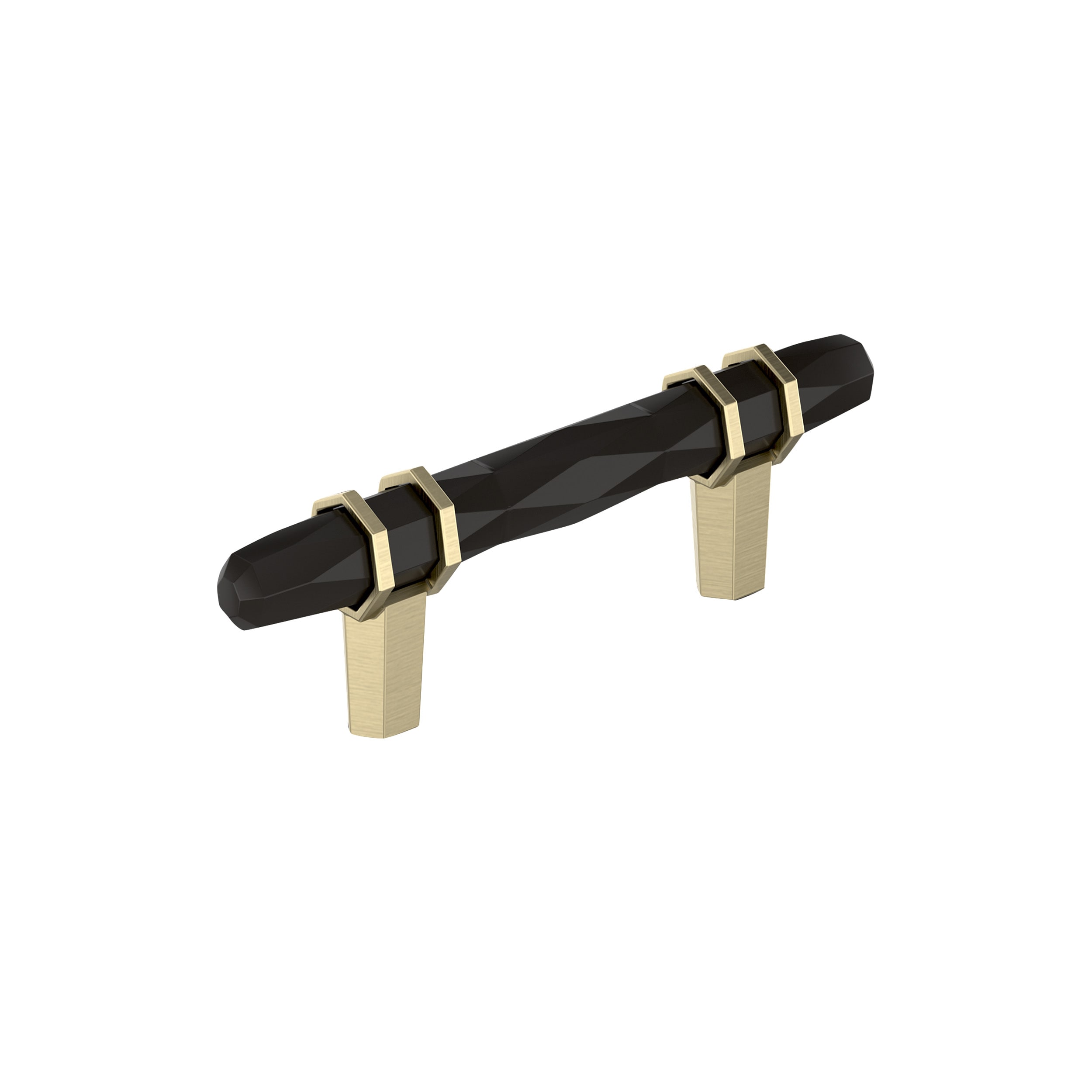 Amerock BP36639BBRBBZ London 3-in , 76mm Center to Center Black Bronze/Golden Champagne Cylindrical Bar