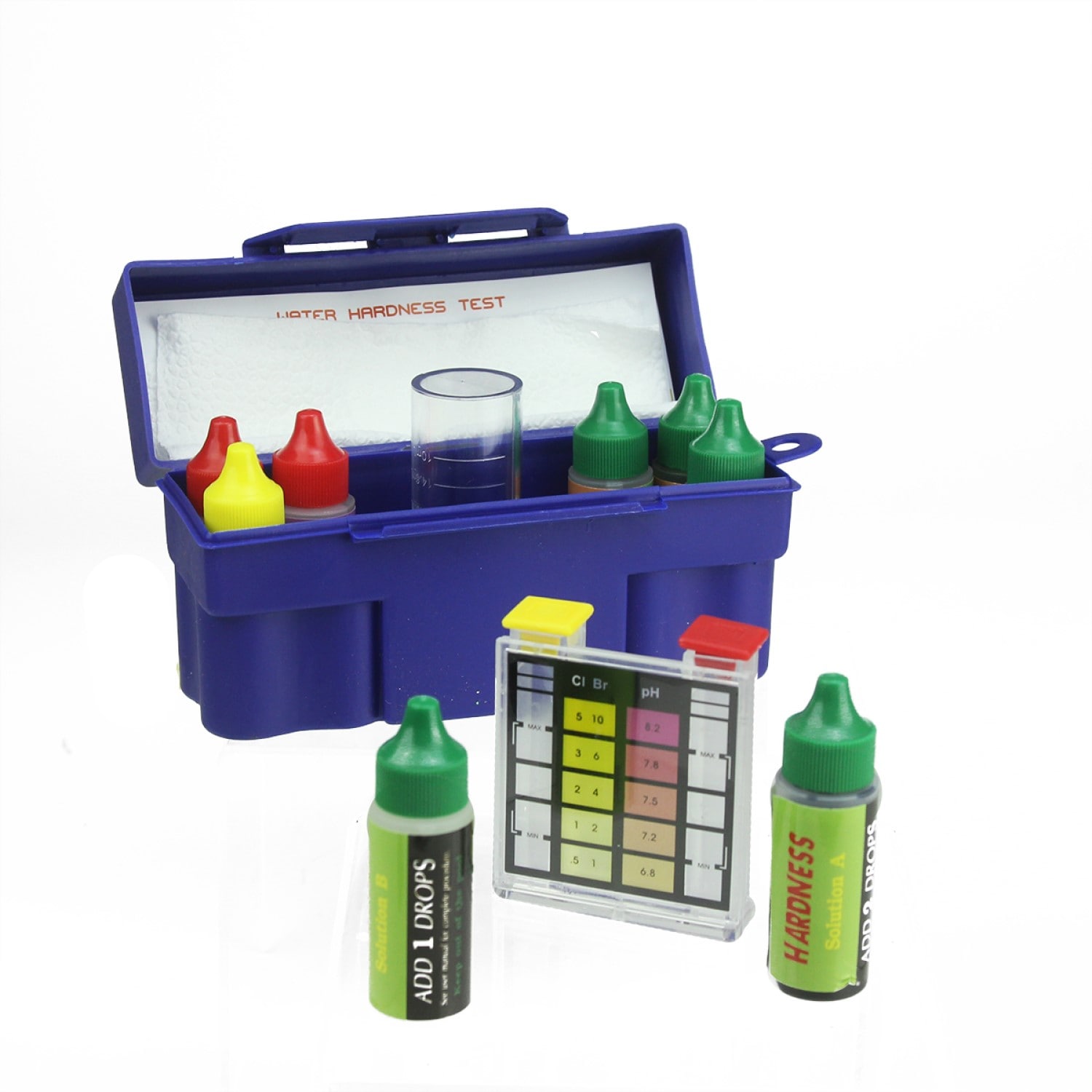 6-Pack Pool Test Kit for Chlorine Pools and Spas - Tests Total Chlorine/Bromine, pH, Alkalinity, and Hardness | - Pool Central 32234545