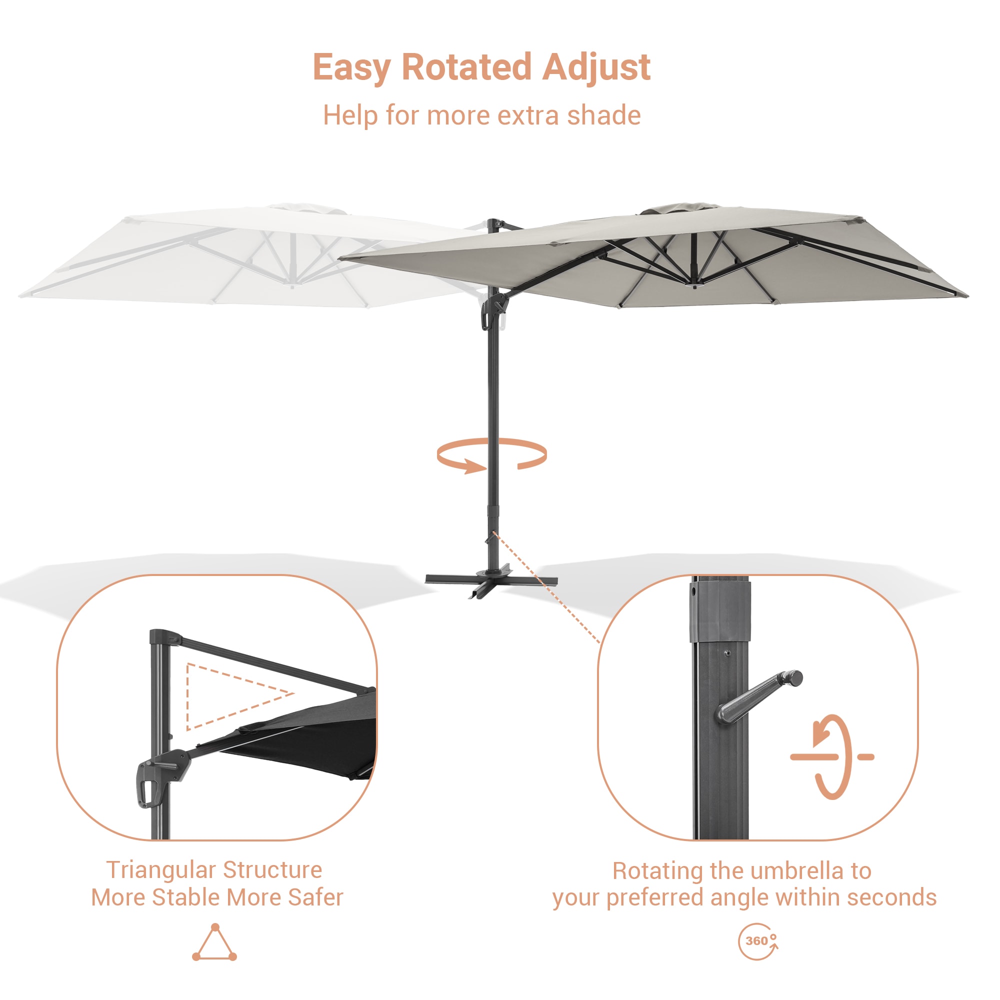 Sonkuki SD-ZD2735GY Umbrellas-2 - View #6