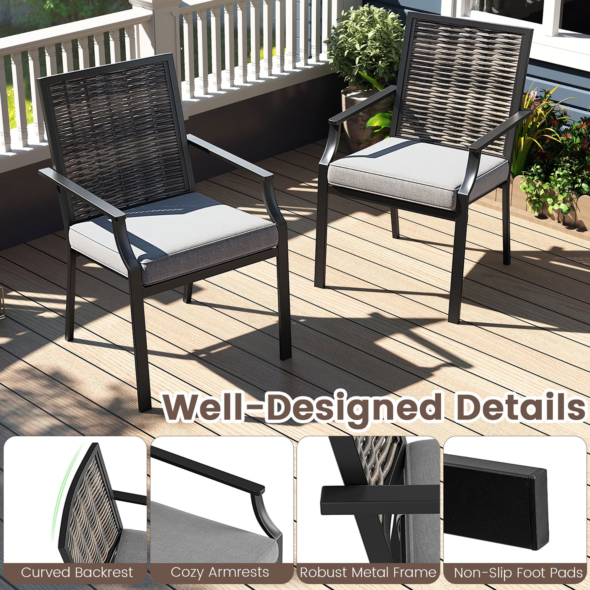 Costway HCST07430 Patio-Chairs - View #3