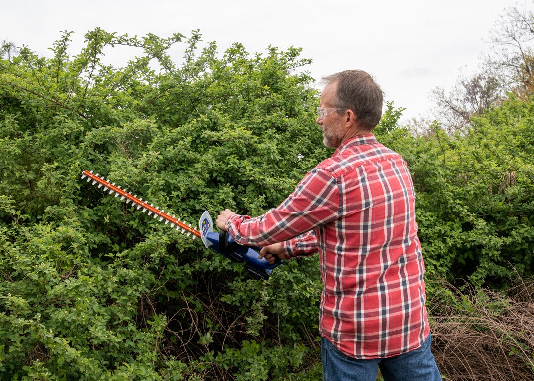 HART 40-Volt 26-inch Cordless Brushless Hedge Trimmer Kit, (1) 2.5Ah  Lithium-Ion Battery 