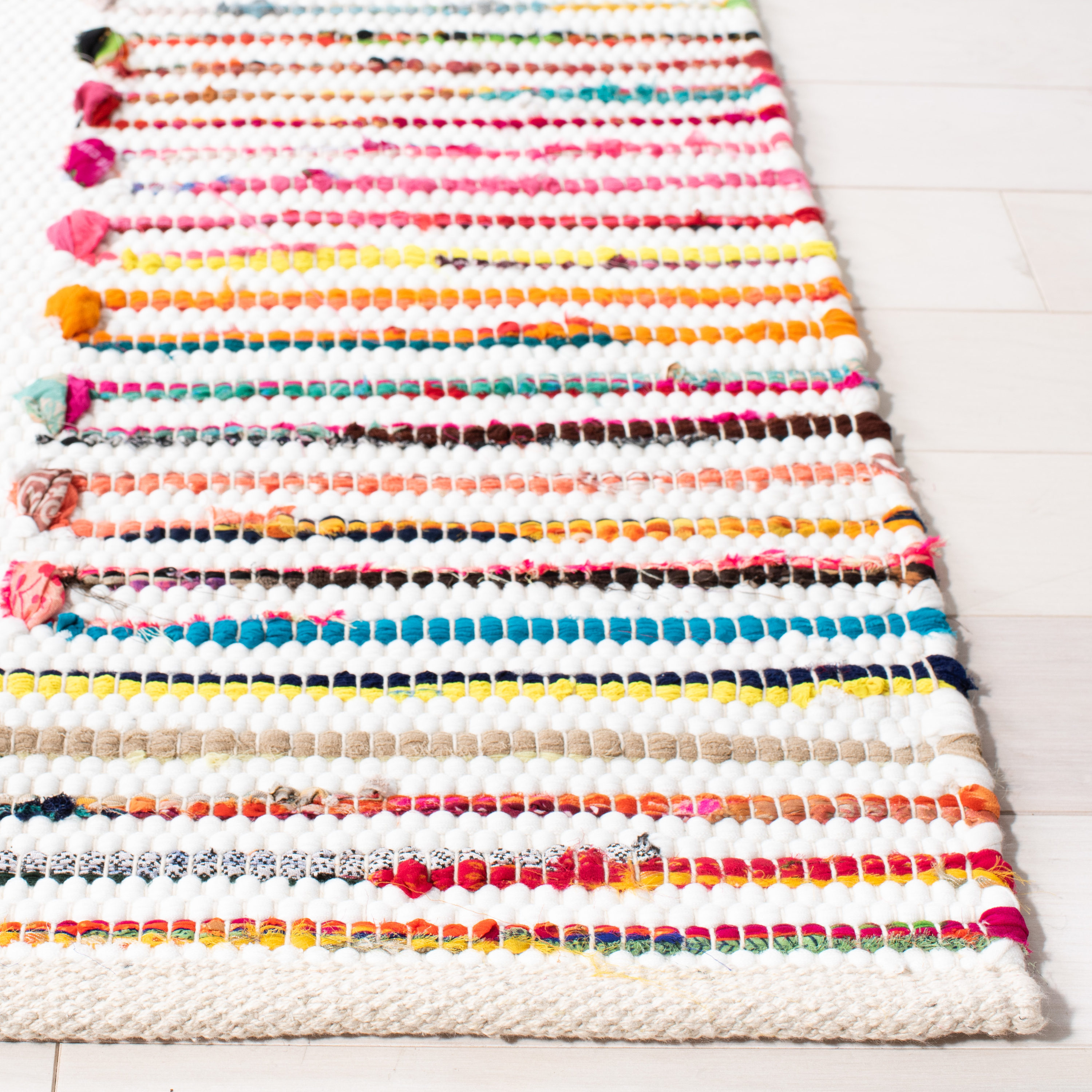 Montauk Ivory Multicolor Handwoven Cotton Area Rug