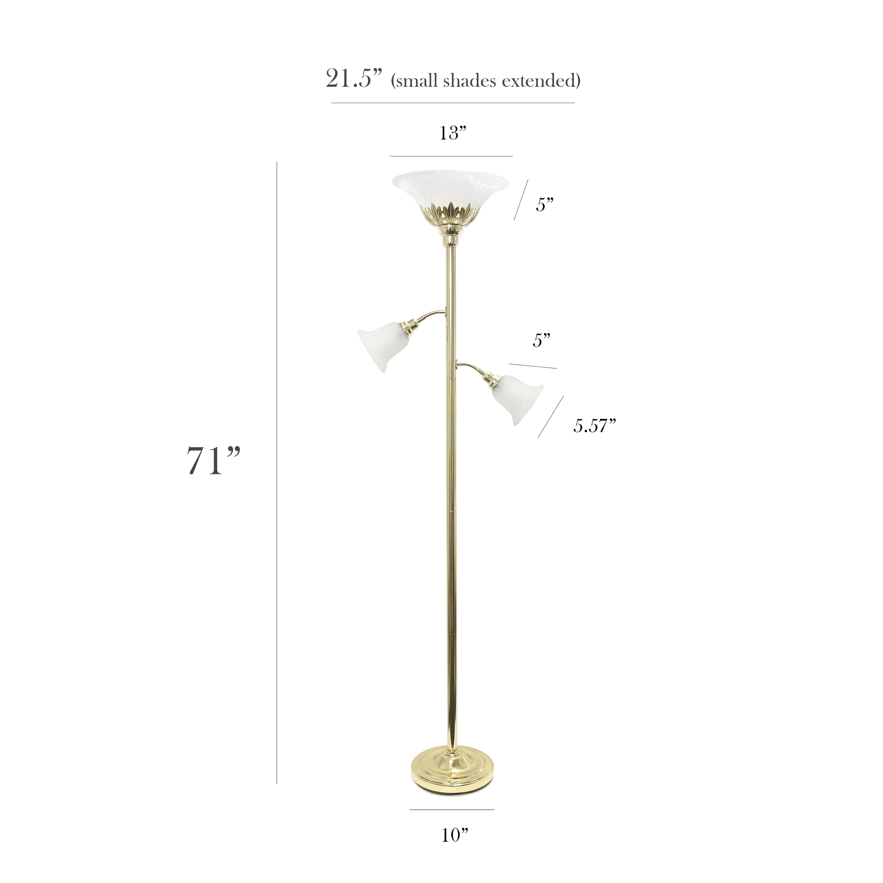 Elegant Designs LF2002-GLD floorlamps - View #3