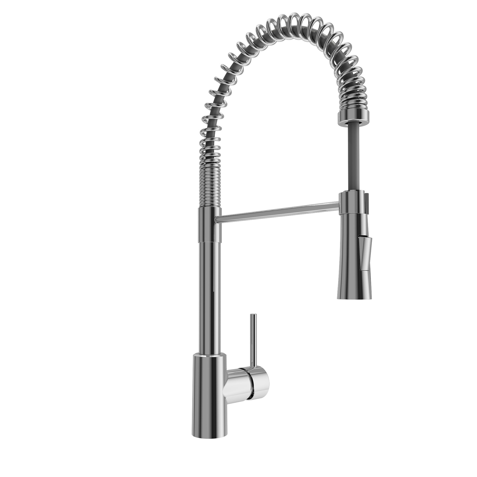 BOCCHI 2020 0001 CH Livenza Chrome Single Handle Deck-mount Pull-down Kitchen Faucet with Sprayer