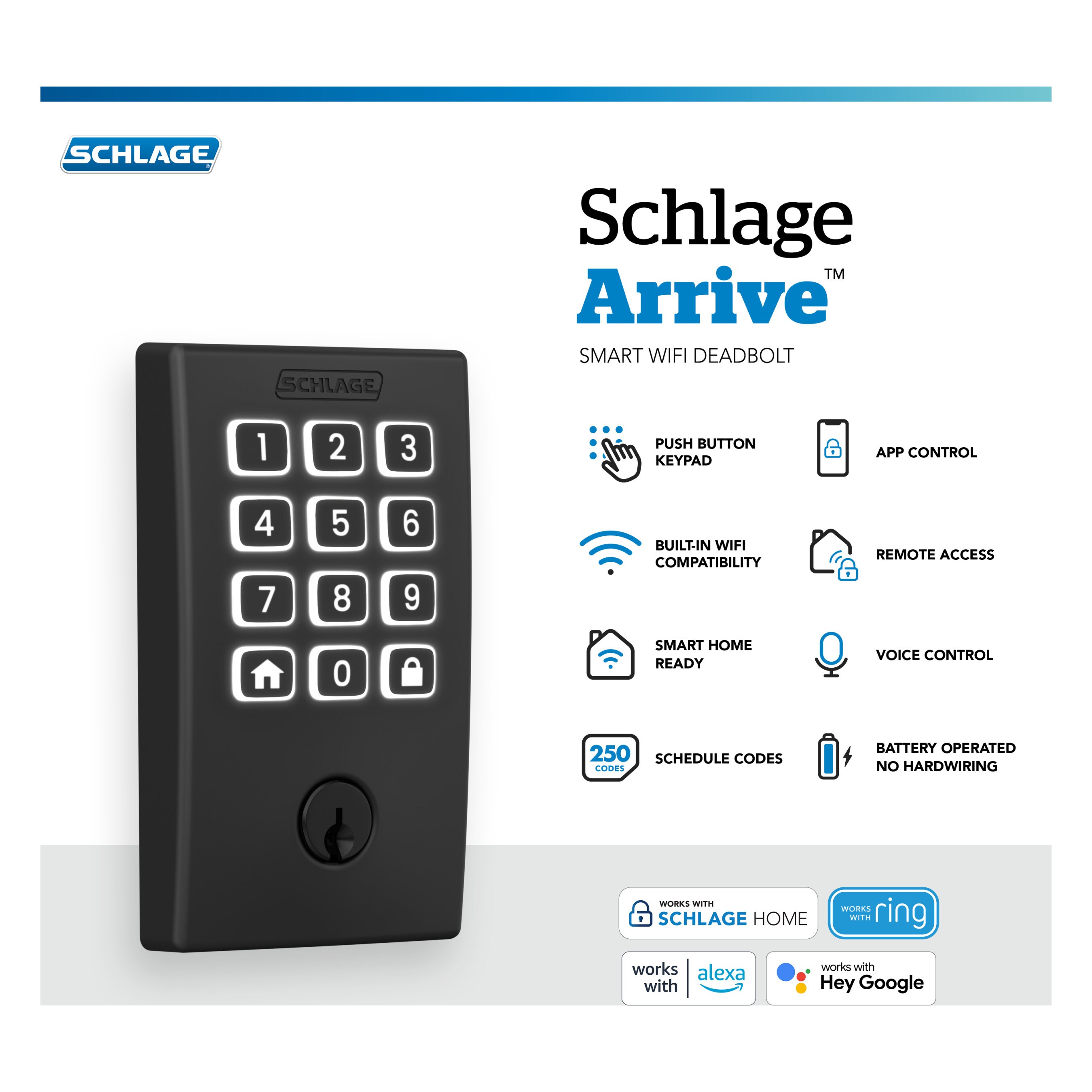 Schlage BE459WB V CEN 622 Electronic-Door-Locks - View #2