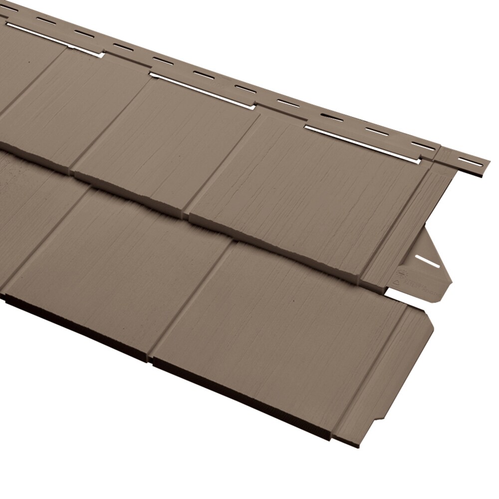 Georgia-Pacific 117978 Cedar Spectrum Perfection Shake Vinyl Siding Sample Teak 24-in