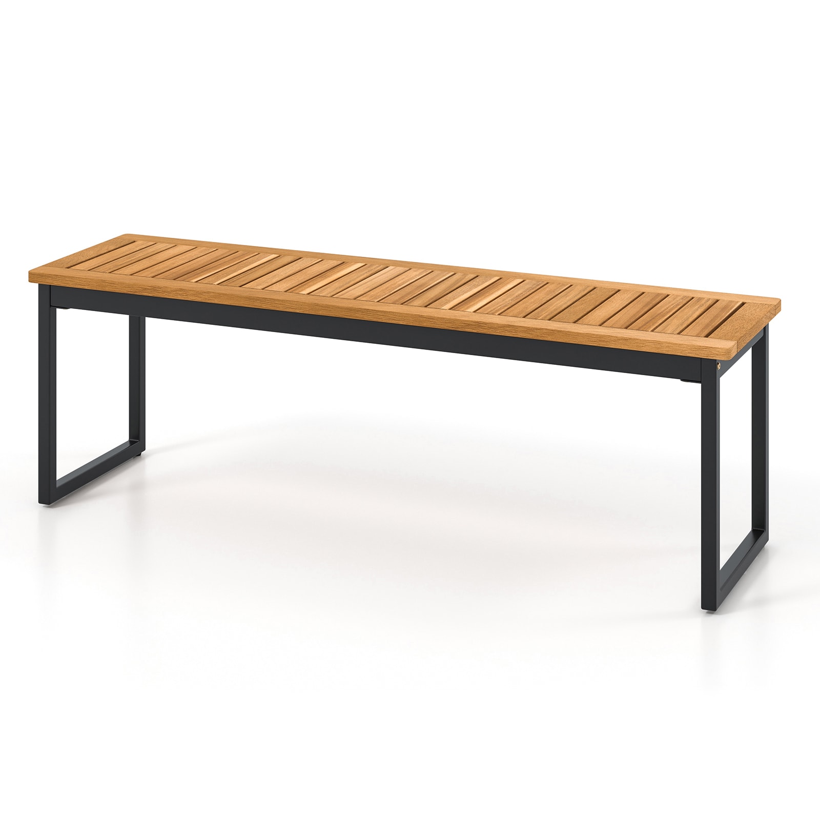 WELLFOR GSDAC-865 51-Inches W x 16.5-Inches H Brown Steel Dining Bench