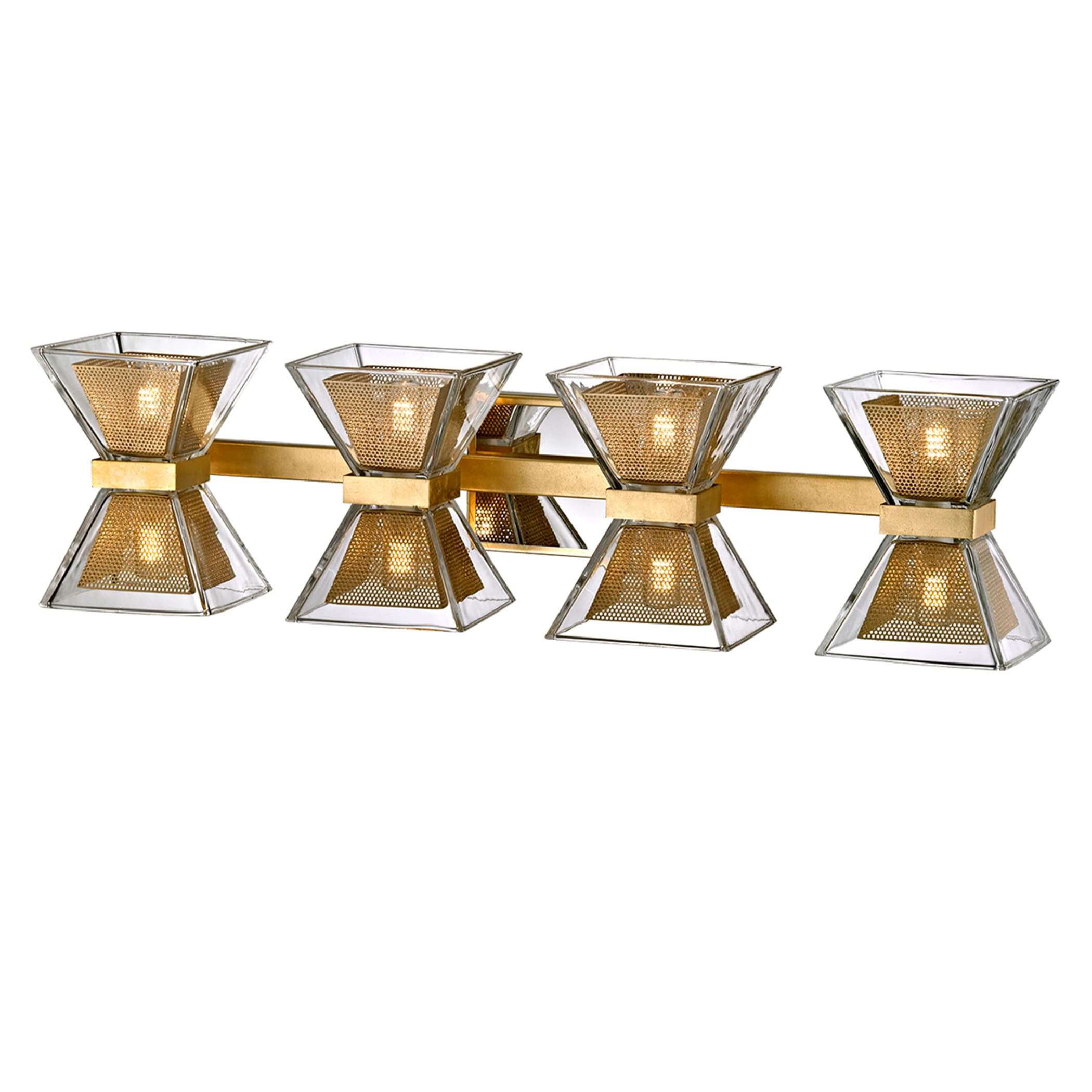 Troy Lighting B5804 Expression 27.5-in 8-Light Gold Leaf LED Modern/Contemporary Vanity Light