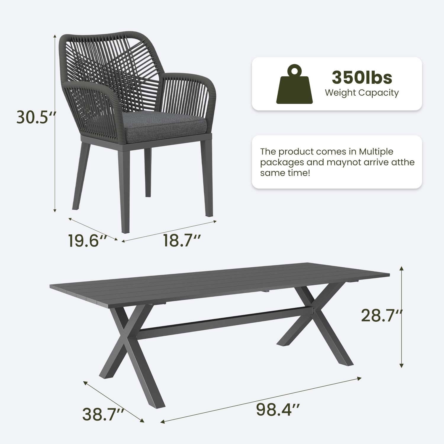 LayinSun CY03-PDS9802 Patio-Dining-Sets - View #7