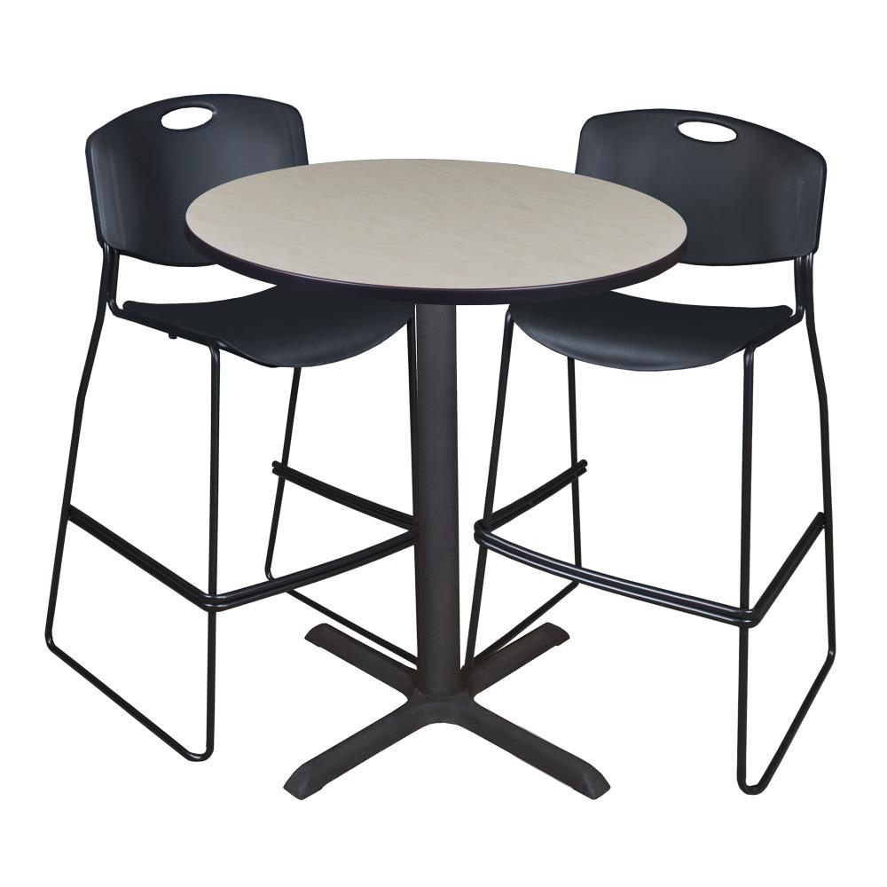 Regency TCB36RNDPL4495BK Breakroom Off-white 4-Person Training Table (36-in W x 42-in H)