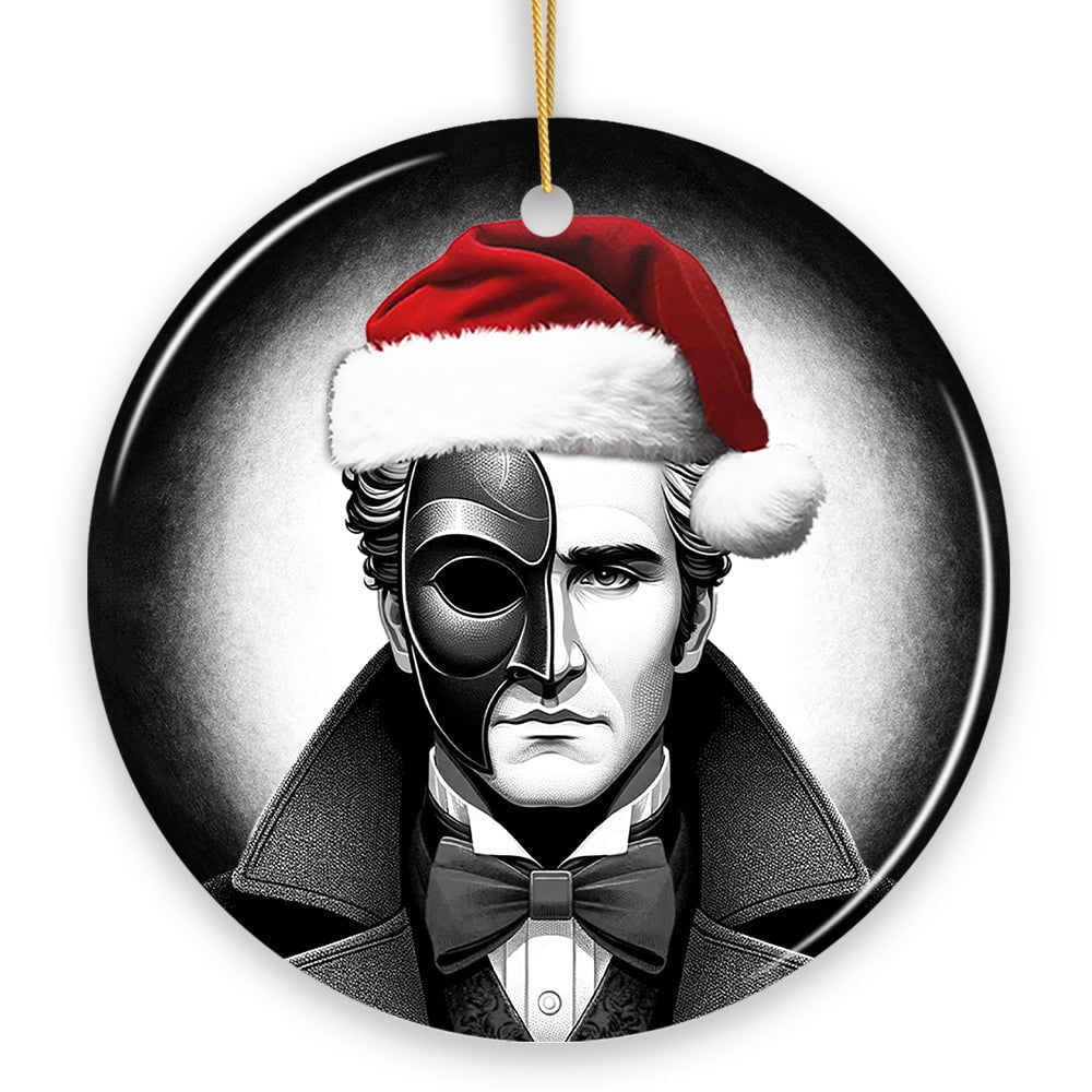 OrnamentallyYou 2011 Enigmatic Phantom of the Opera with Santa Hat Ornament Captivating Halloween Tree Keepsake