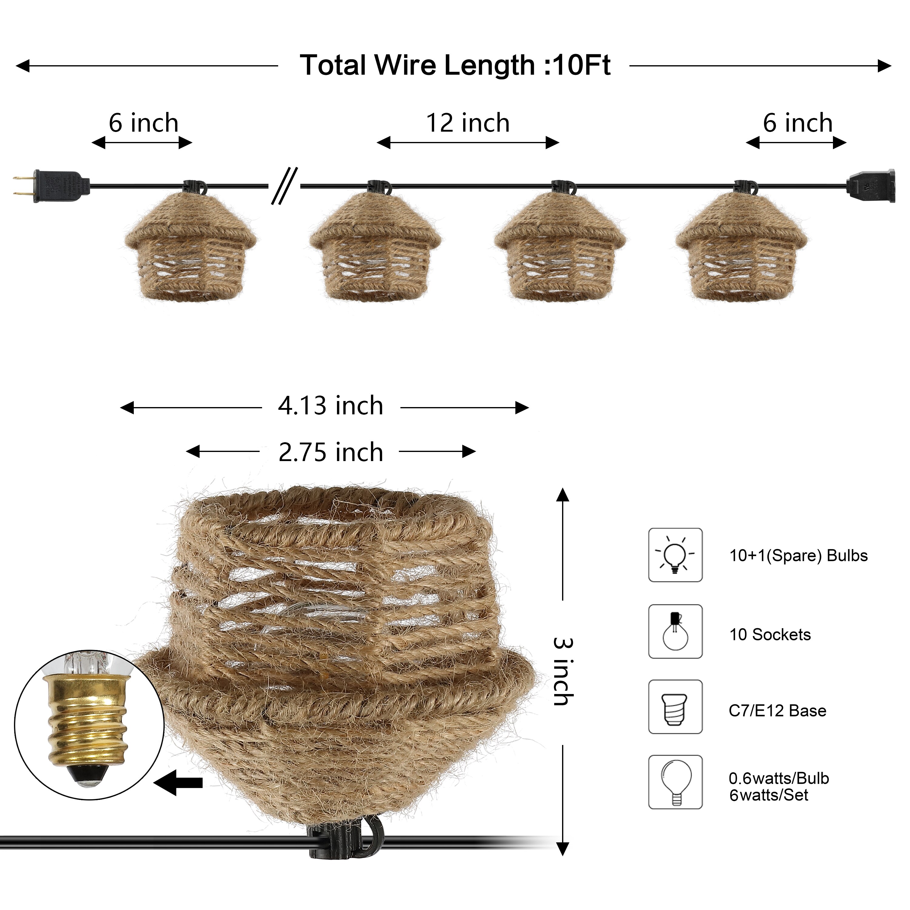 JONATHAN  Y JYL8709A Patio-String-Lights - View #3
