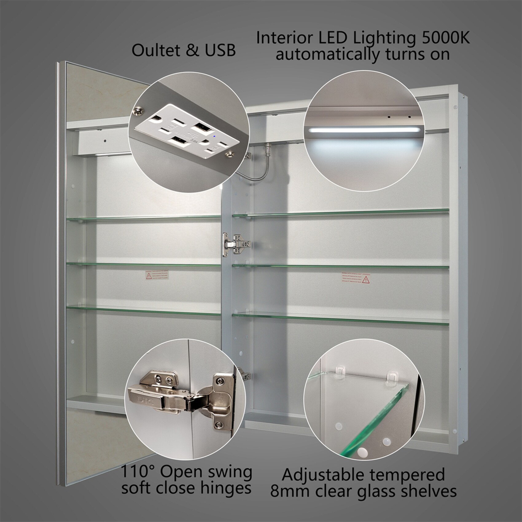 ExBrite EXMC2430V8LX Bathroom-Medicine-Cabinets - View #9