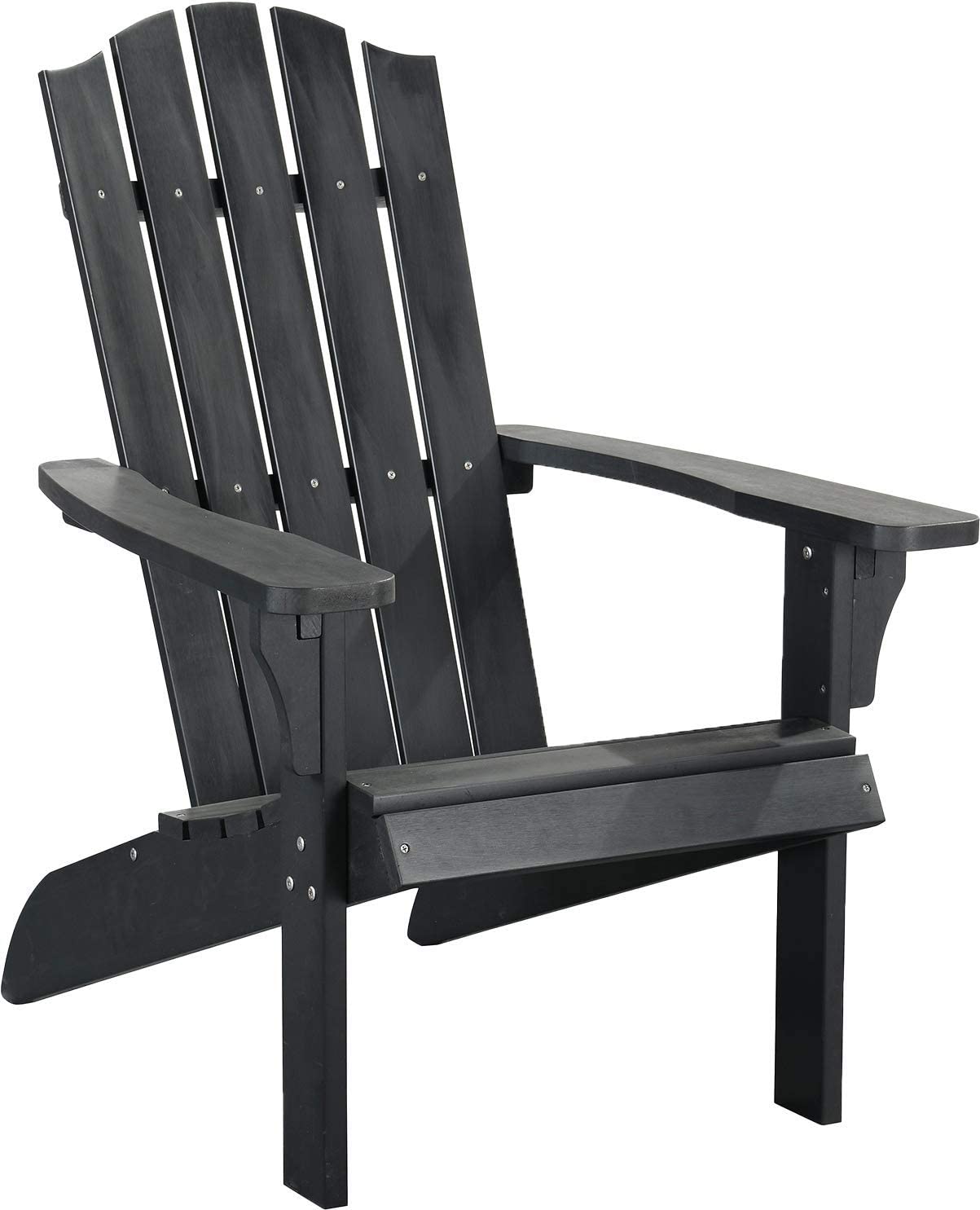 PolyTeak Element Black Plastic Frame Stationary Adirondack Chair s