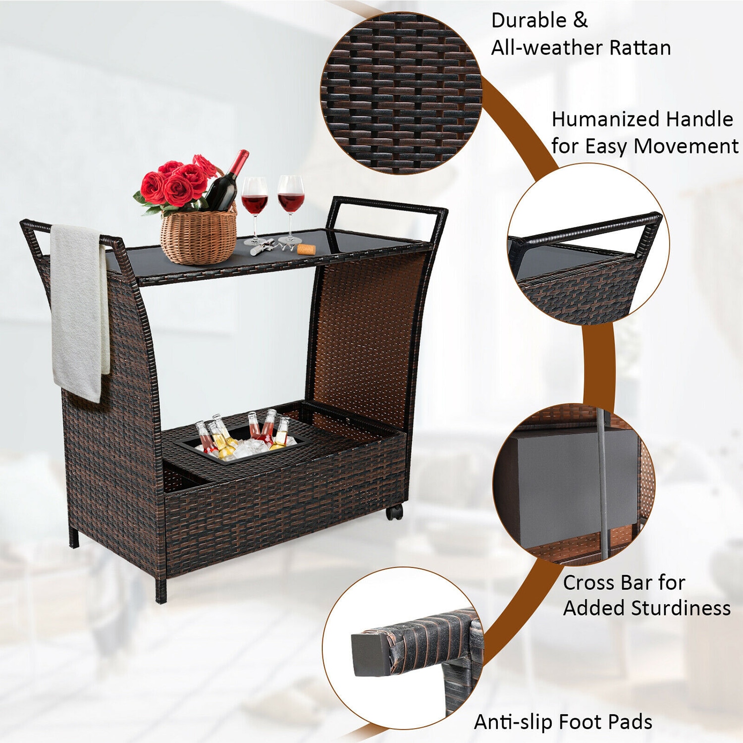 WELLFOR OUG67182 Patio-Tables - View #11