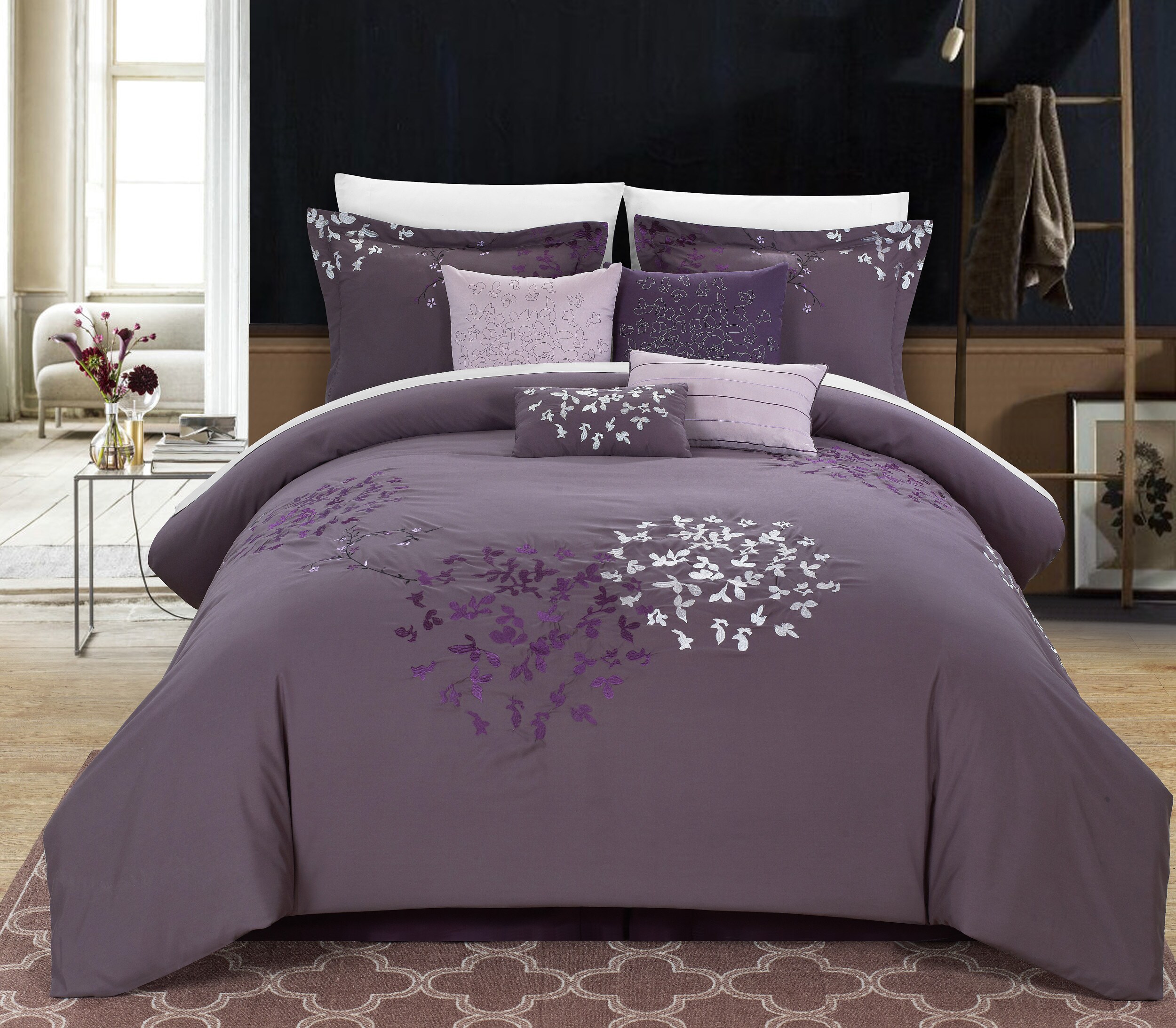 Set de Cubrecama Queen Size Vino Ashley Q256033Q