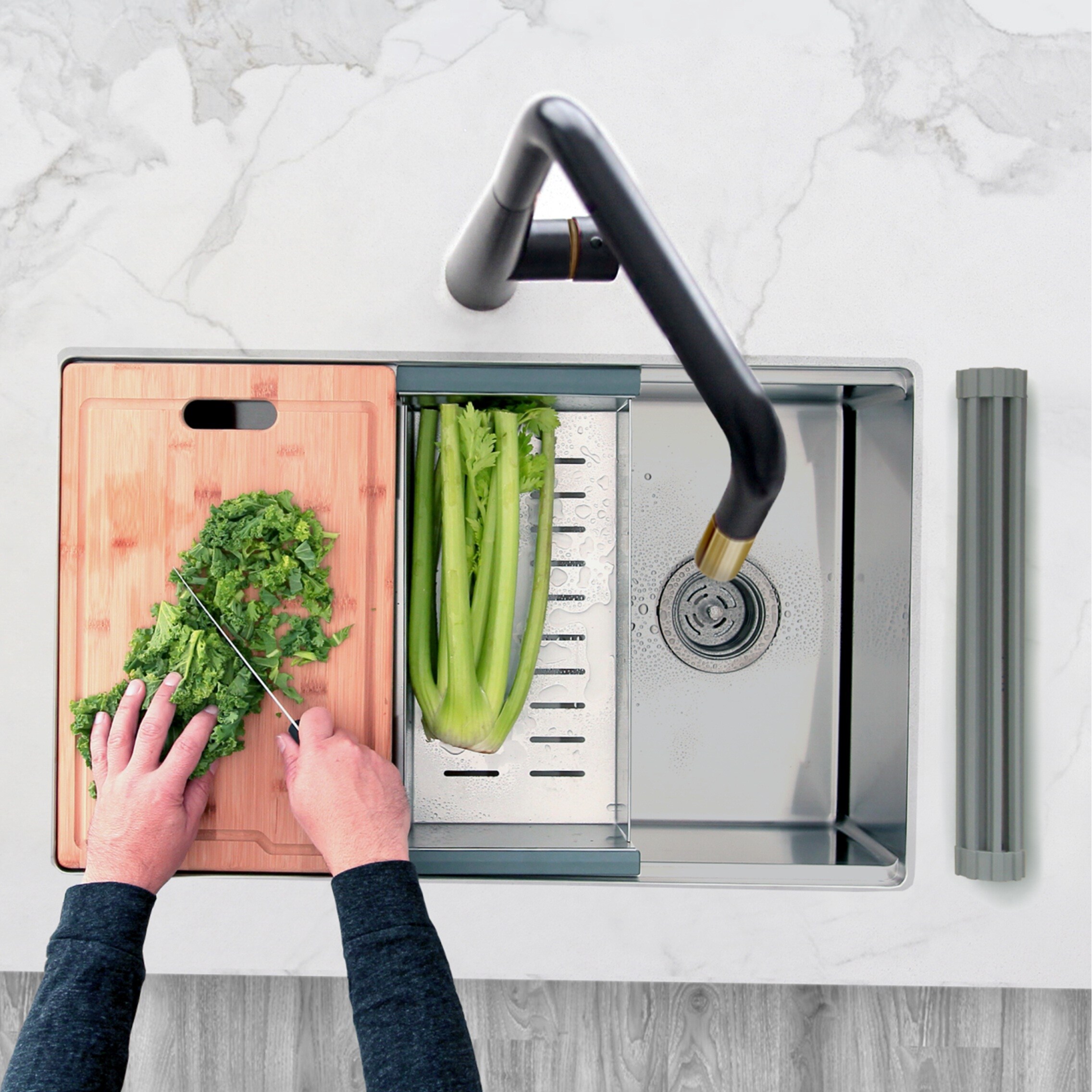 Stylish S-611W1 Kitchen-Sinks - View #16