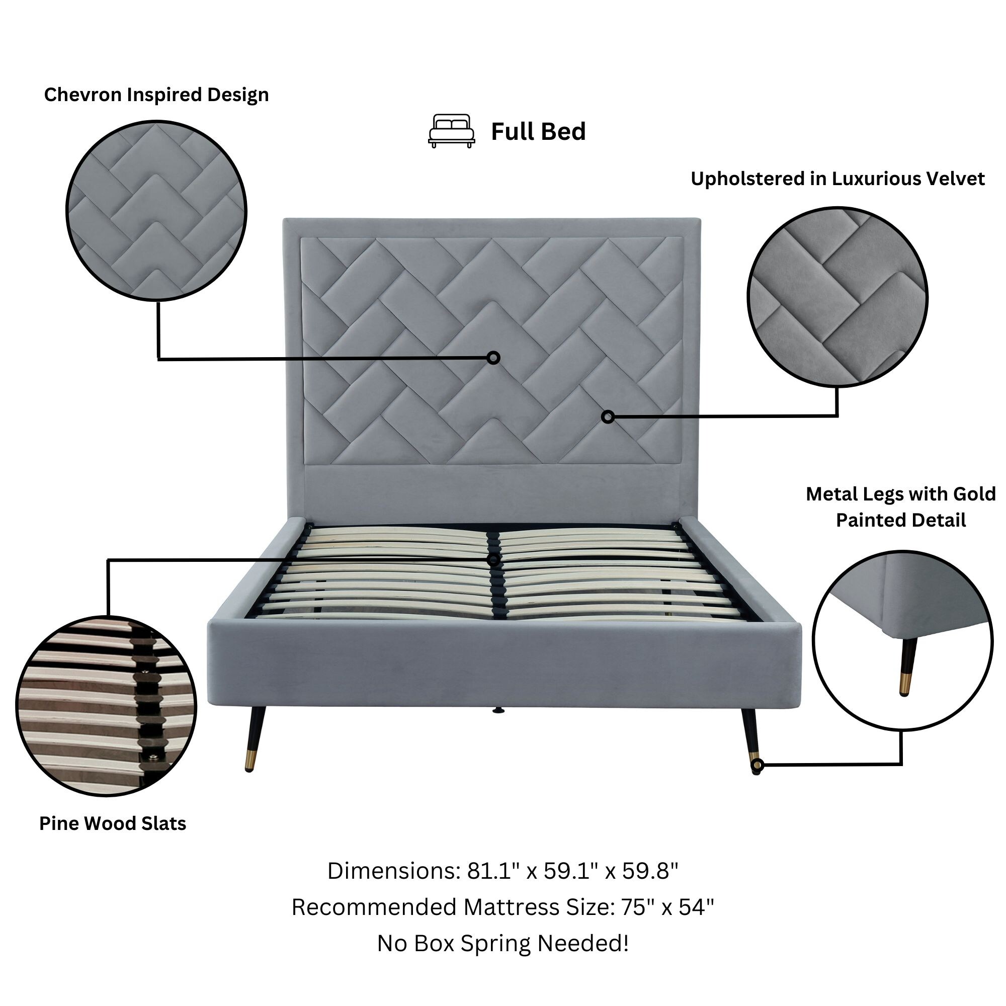 Manhattan Comfort BD009-FL-GY Bedroom-Sets - View #4