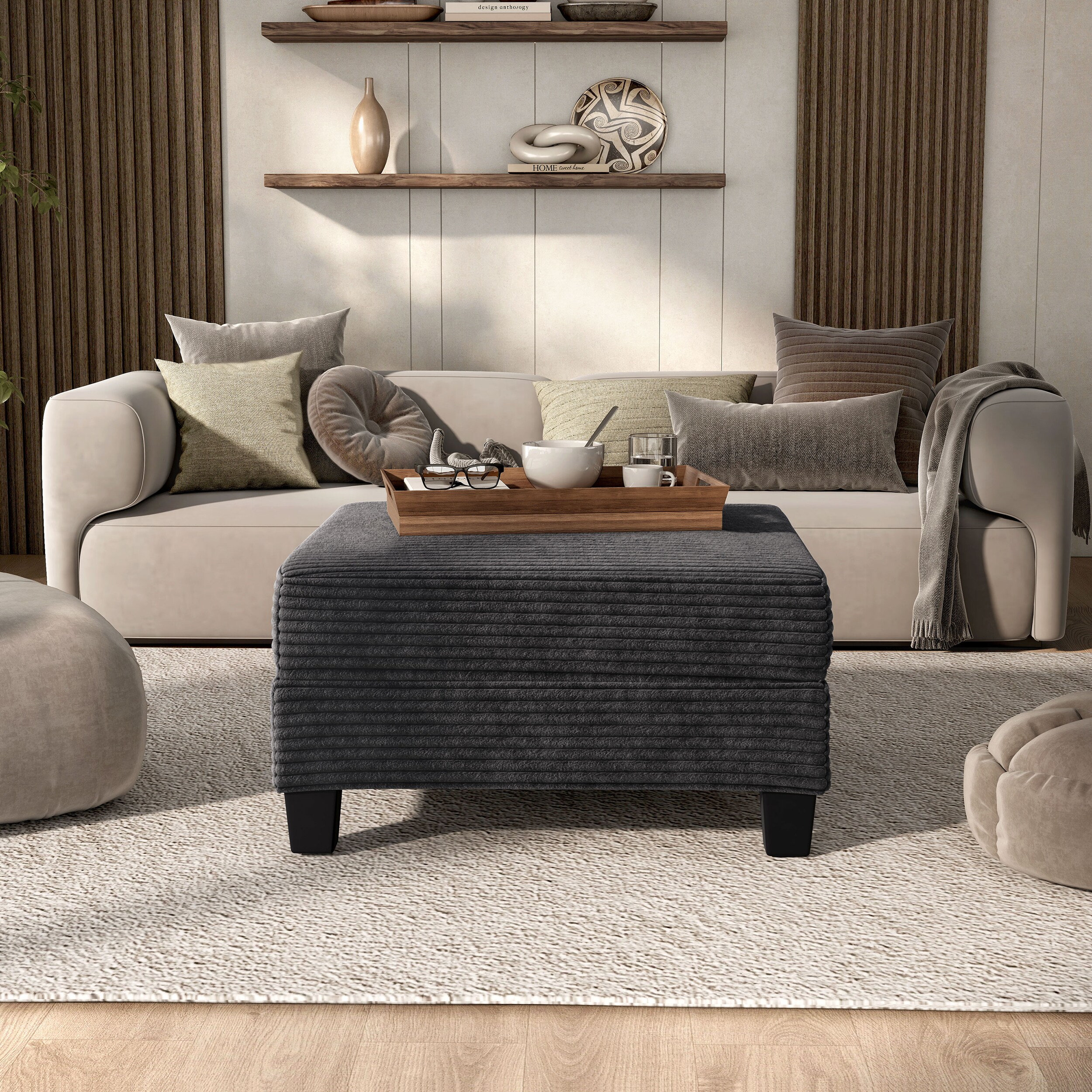 Furniture of America IDF-SL6932DG-OT Indoor-Ottomans - View #4