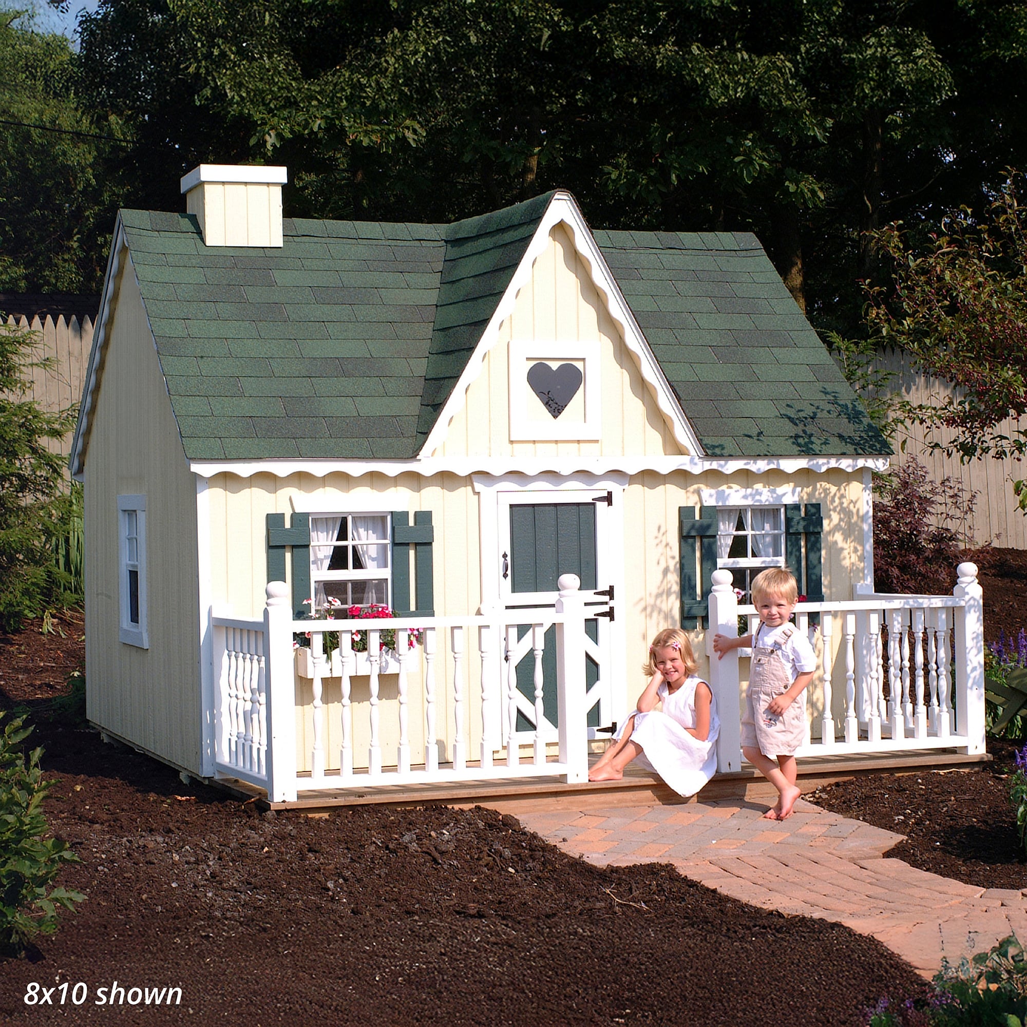 Little Cottage Co 8X10 VP-PNK-FK-LFT playhouses - View #6