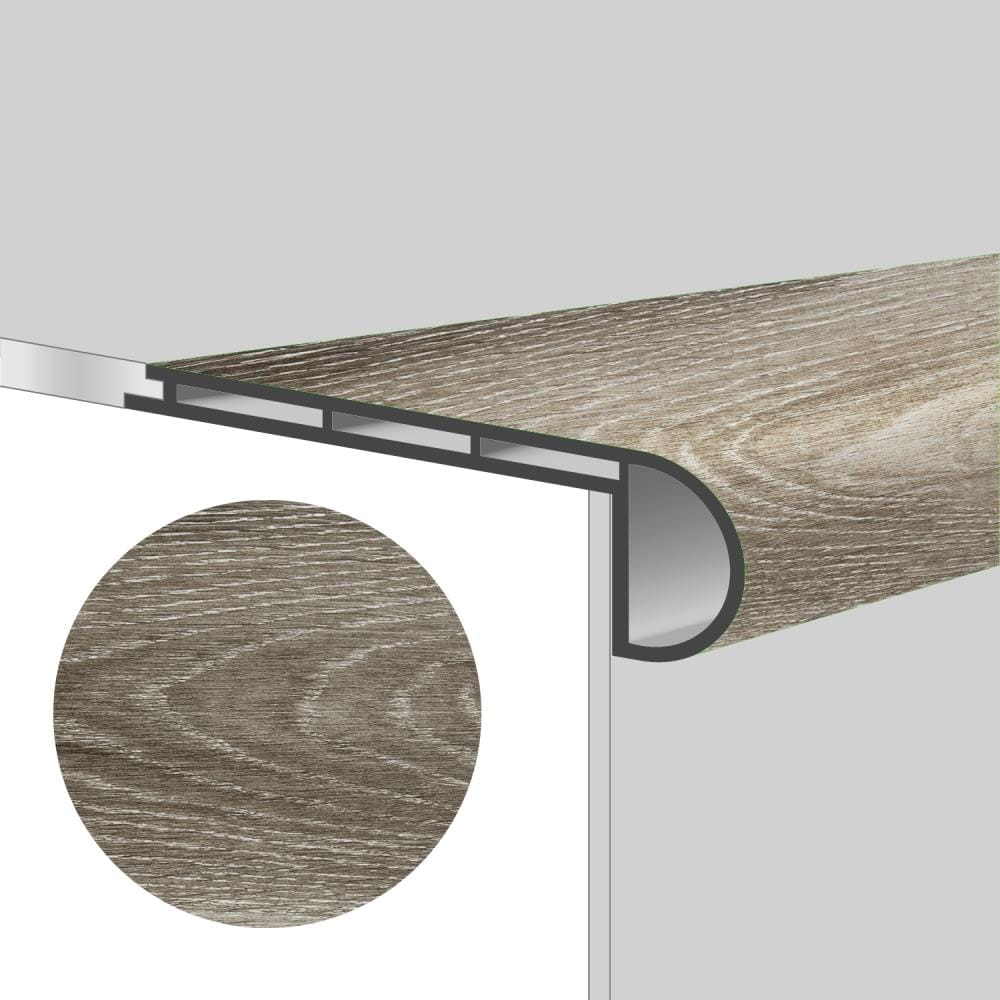 Lucida USA MC-506SN MaxCore 2.75-Inches x 48-Inches x 0.7-Inches Dolomite Prefinished Vinyl Flush Stair Nosing