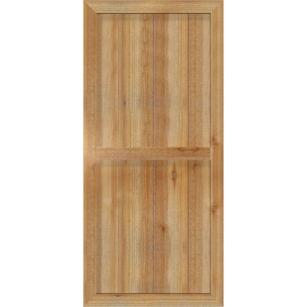 Ekena Millwork RBF06S21X047RWR 21.5-in W x 47-in H Unfinished Paintable/Stainable Board and batten Framed Wood Exterior Shutters ( 2 -Pack )