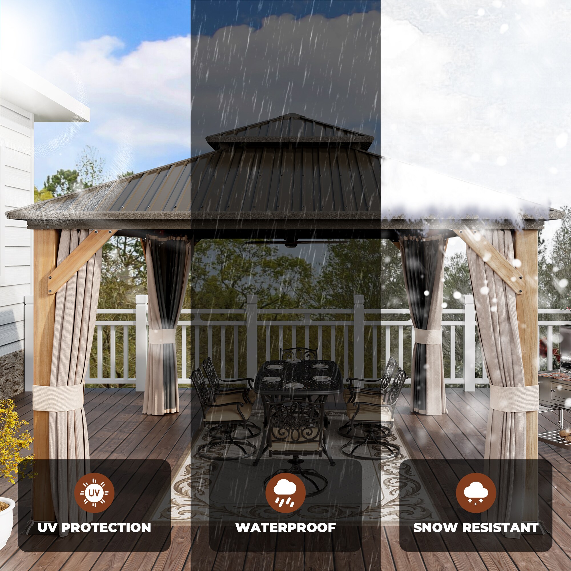 Dimakai DK-0605LC1679 Wood-Resin-Gazebos - View #8