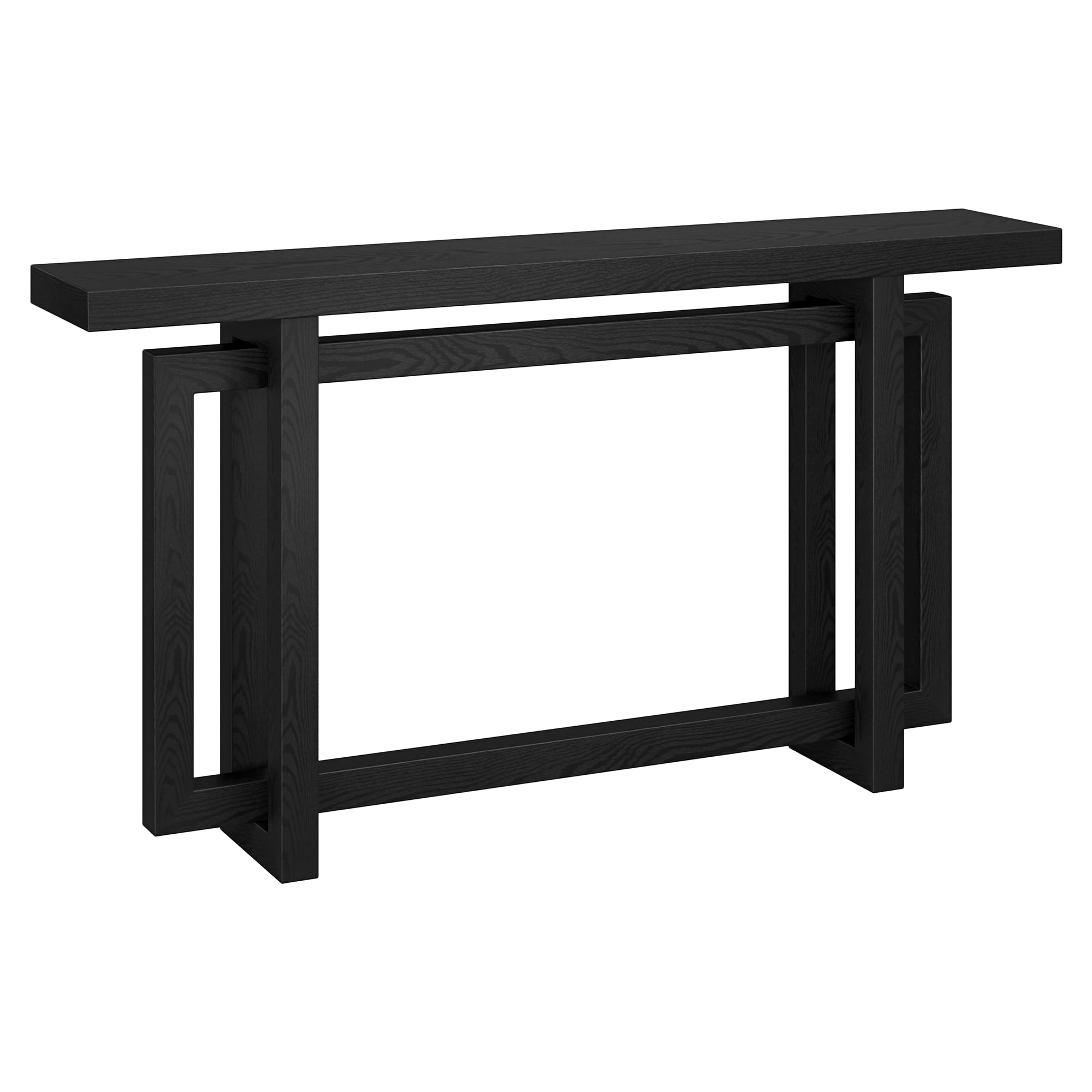 Hailey Home AT2065 Breslow Modern Black Grain Console table
