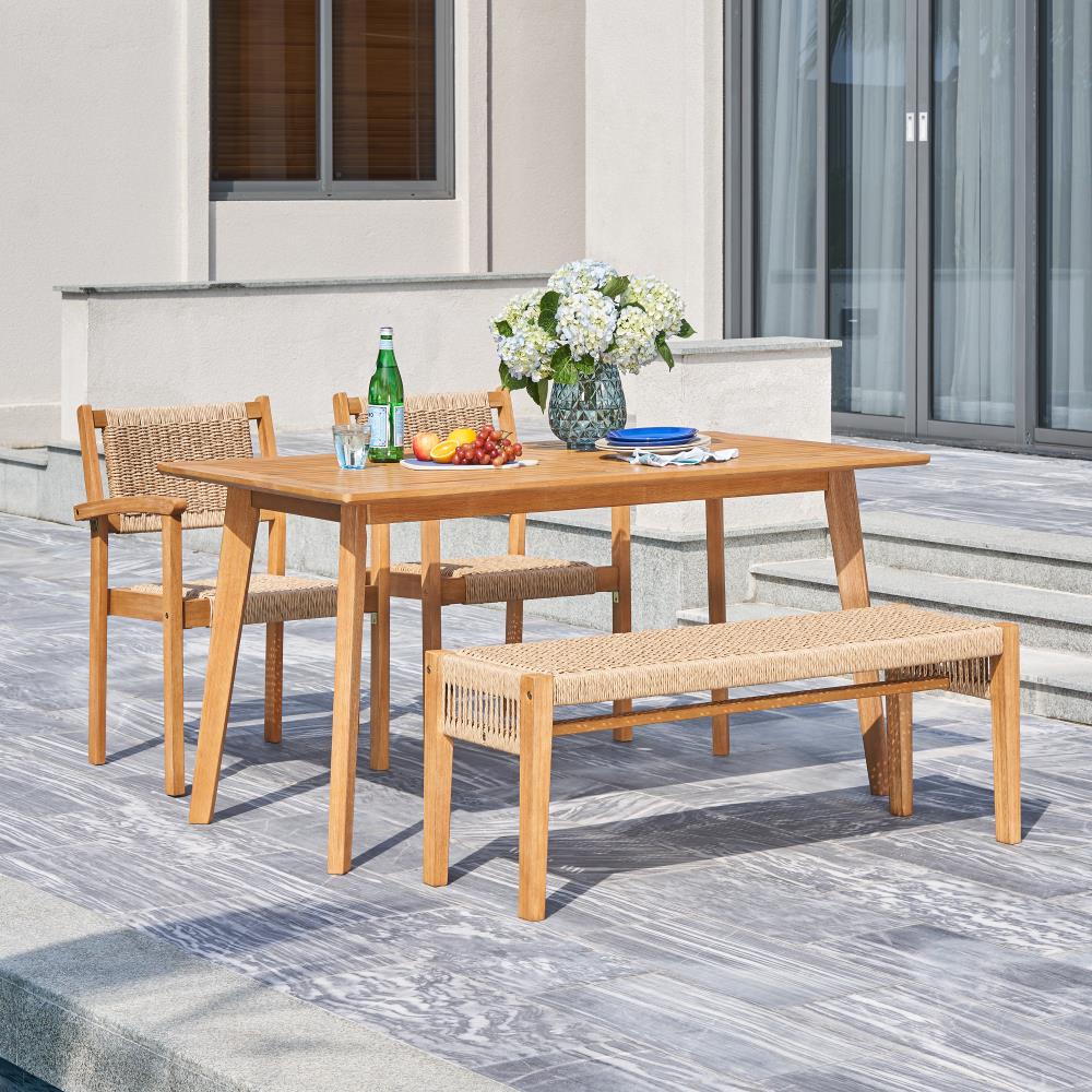 VIFAH Vifah Chesapeake 4 Piece Tan Frame Patio Set with at Lowes