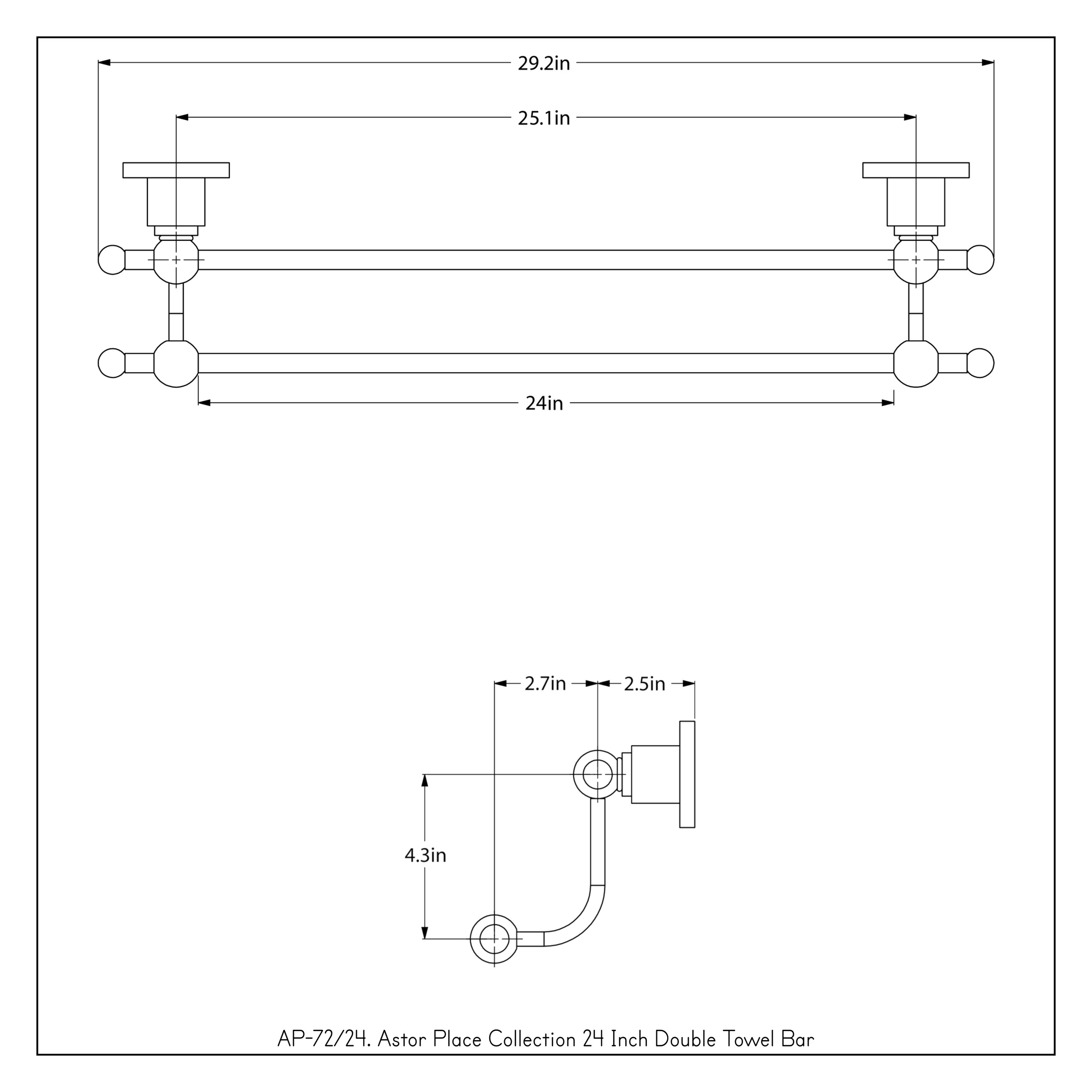 Allied Brass AP-72/24-GYM d060350 - View #3