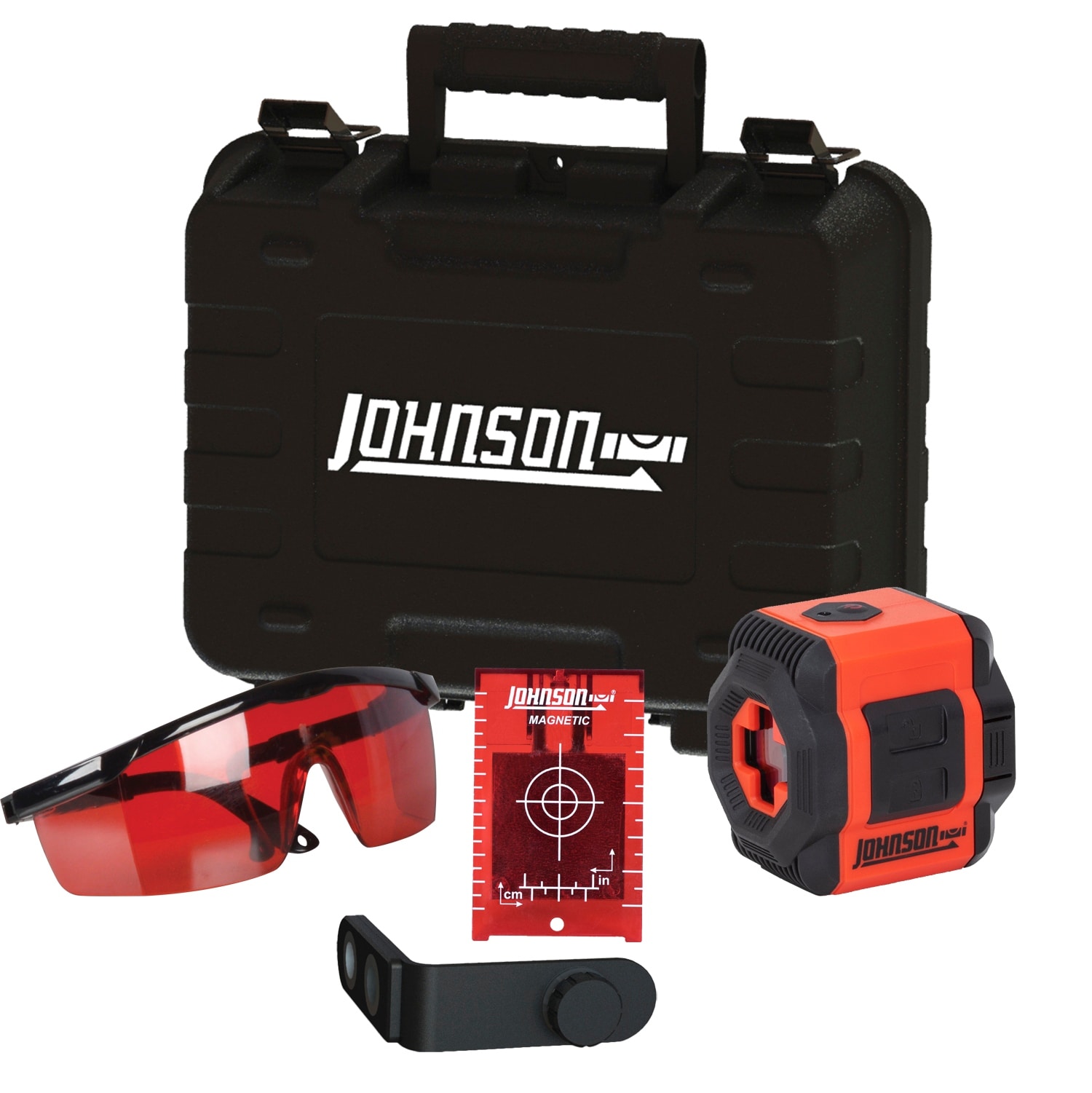 Johnson Level 40-6605 50-Feet Red Self-Leveling Cross-line Laser Level Kit