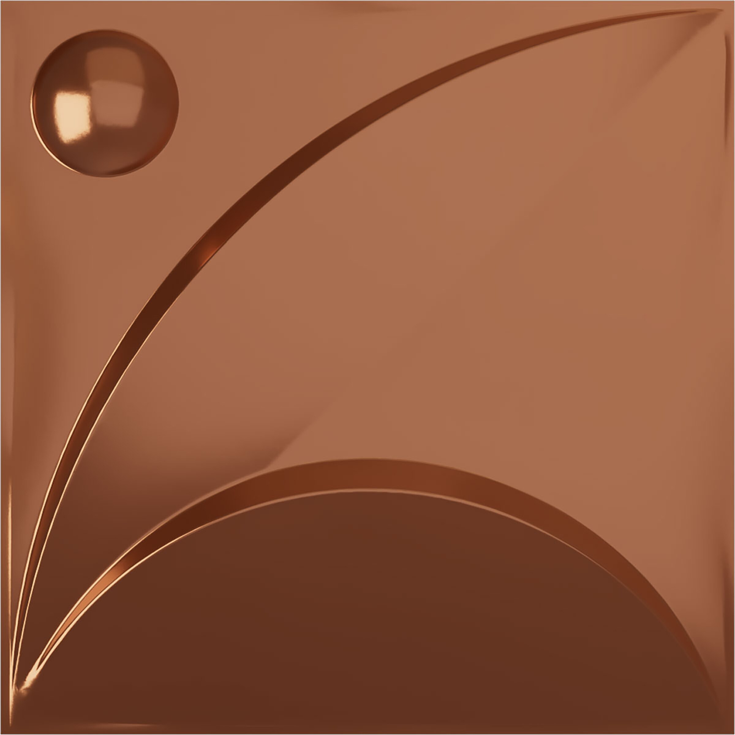 Ekena Millwork WP20X20EZBCO-CASE-12 19-5/8-in x 19-5/8-in Embossed Paintable/Stainable Copper PVC Wall Panel ( 12 -Pack, Covers 32.04-sq ft )