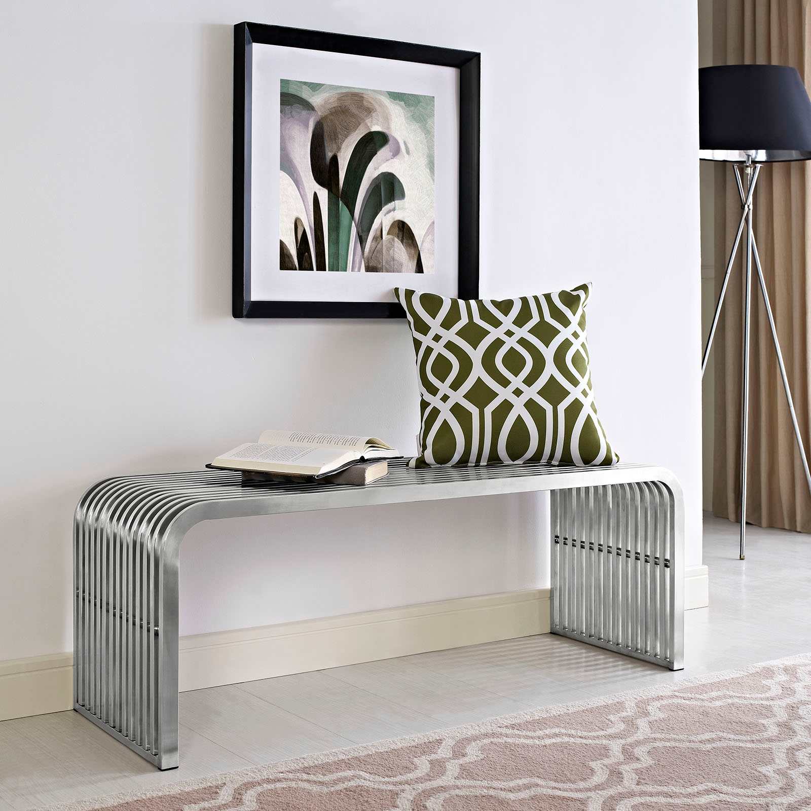 Modway EEI-2102-SLV bench - View #2