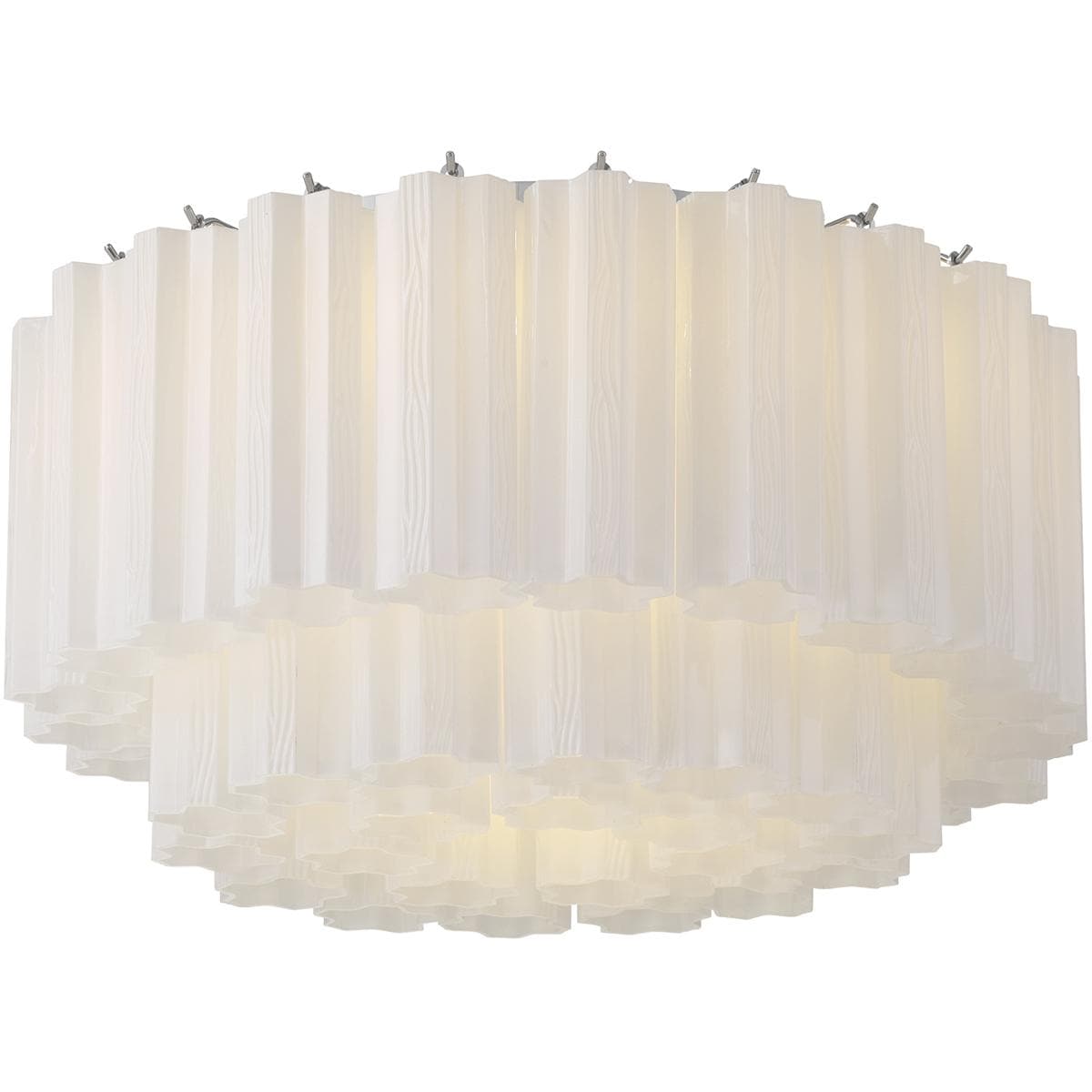 Crystorama  ADD-321-CH-WH Addis Flush Mount Polished Chrome