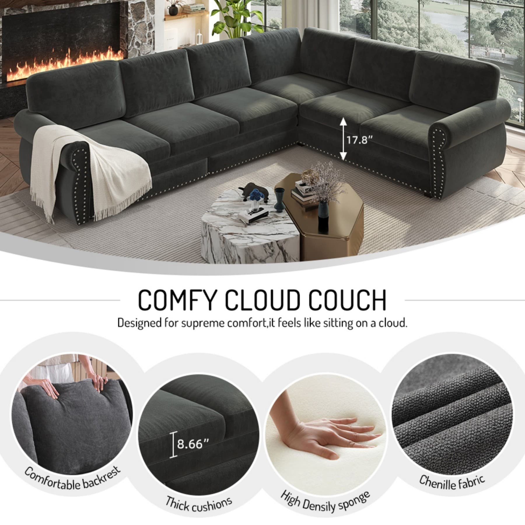 GZMR GZ-BF4419A Sofas-Loveseats - View #7