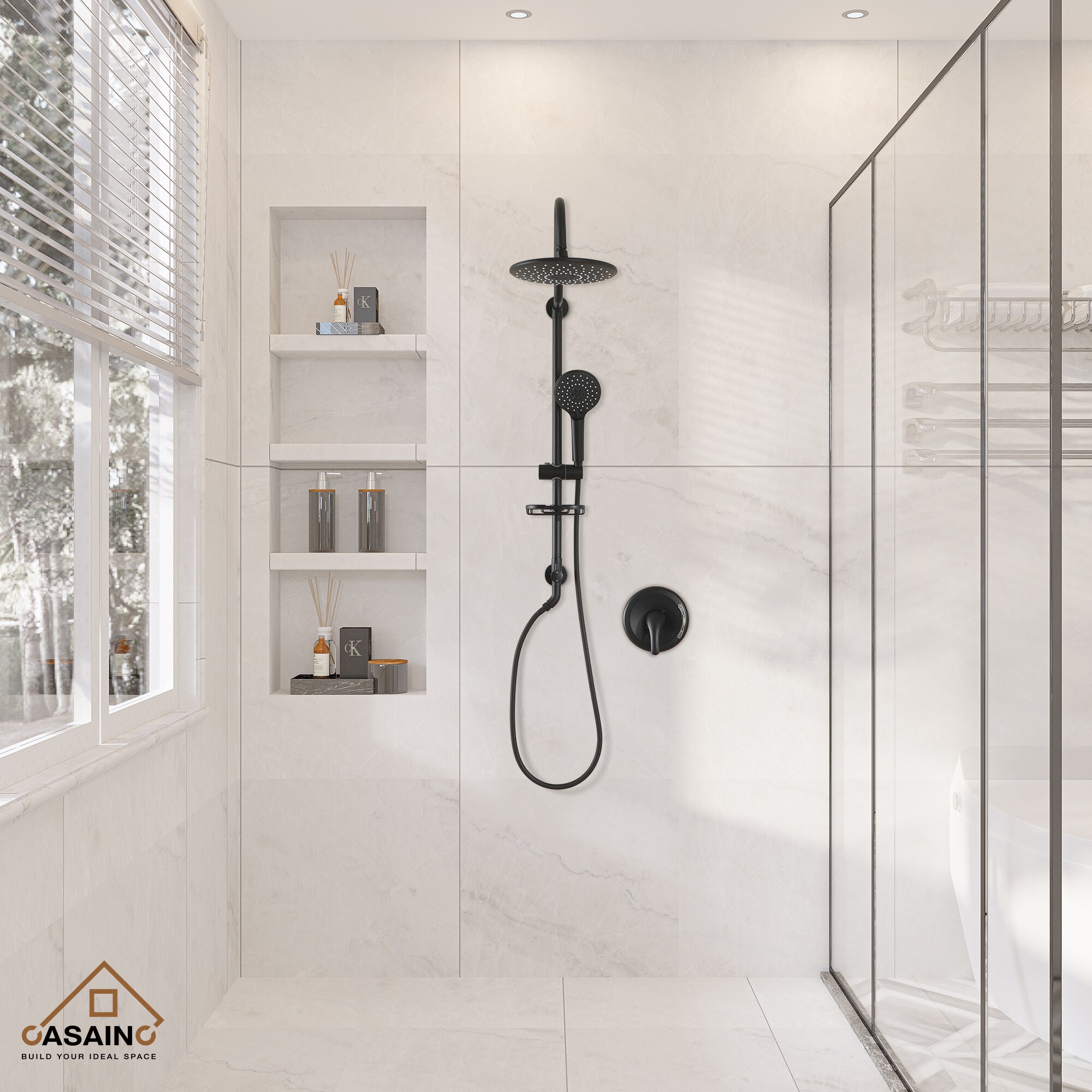 CASAINC CS1914-MB Showerhead-Bar-Panels - View #2