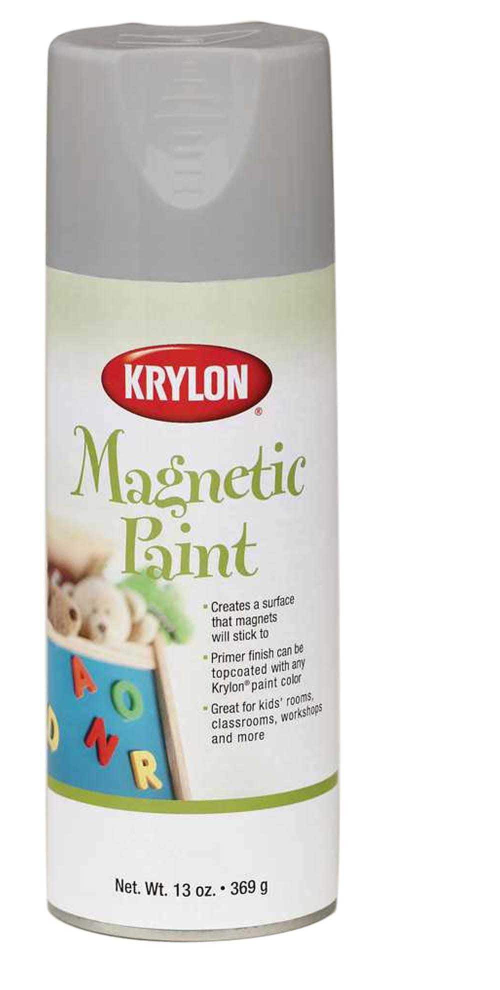 Krylon Magnetic Paint Flat Gray Magnetic Spray Paint (NET WT. 13