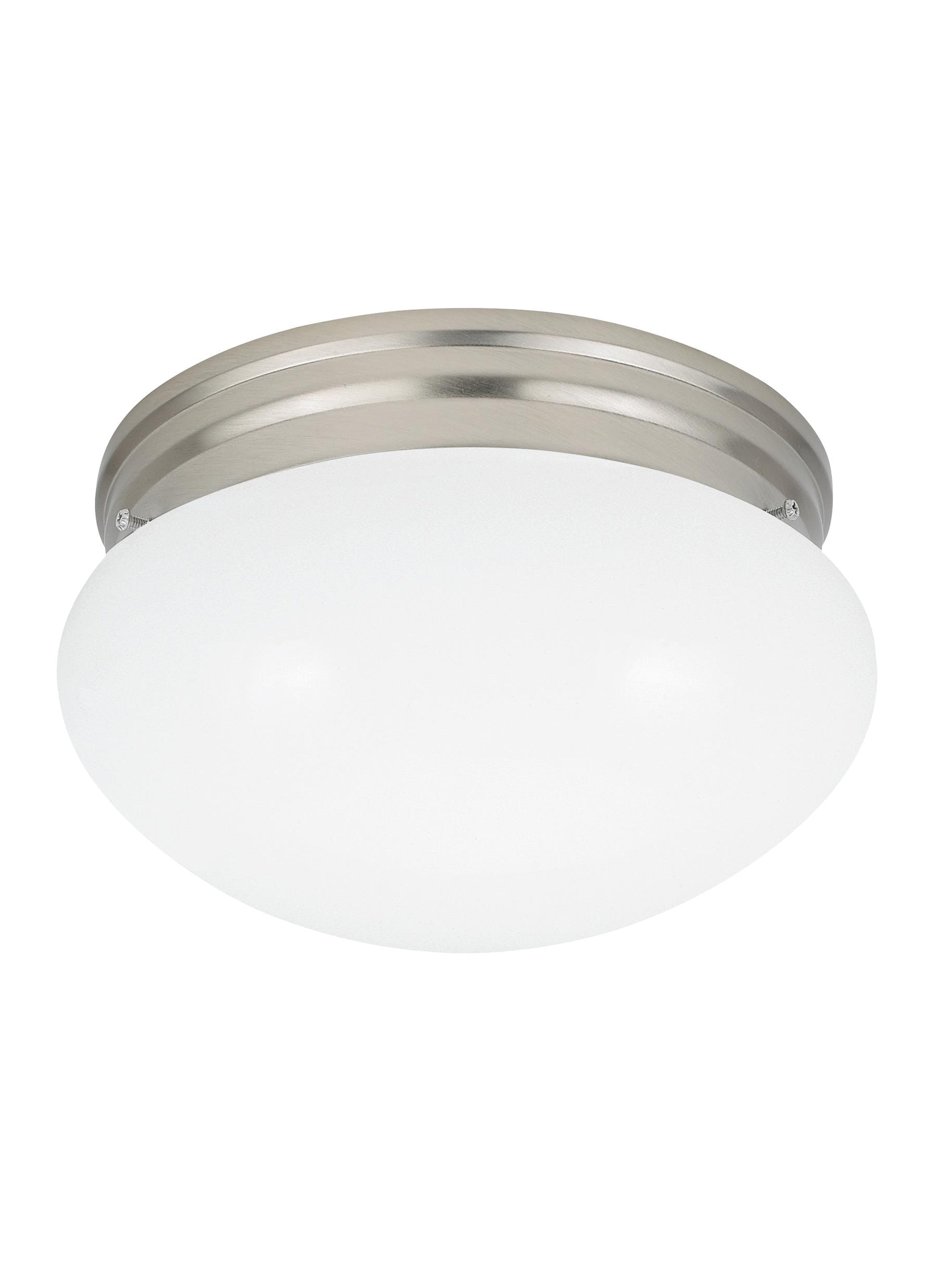 Generation Lighting 5328-962 Webster 2 -Light 9.5-in Brushed Nickel Integrated LED Flush Mount Light