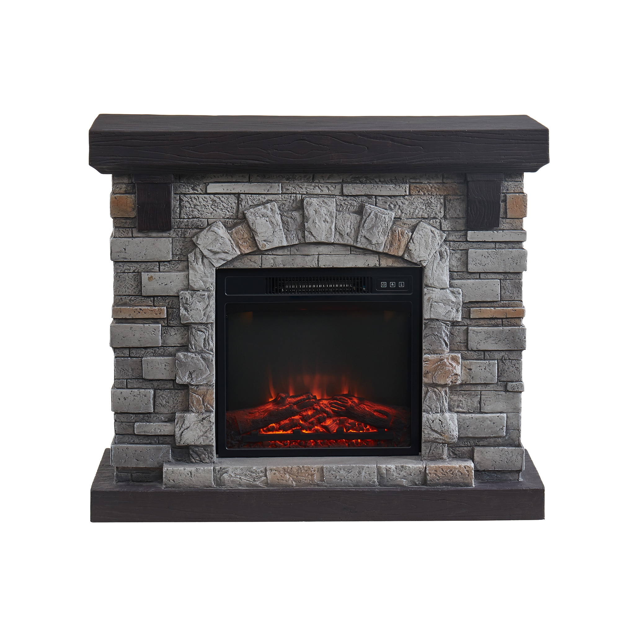 CASAINC CA-VCSFP-40-GR 40-Inches W Gray Free standing LED Corner Electric Fireplace with Remote Control Included