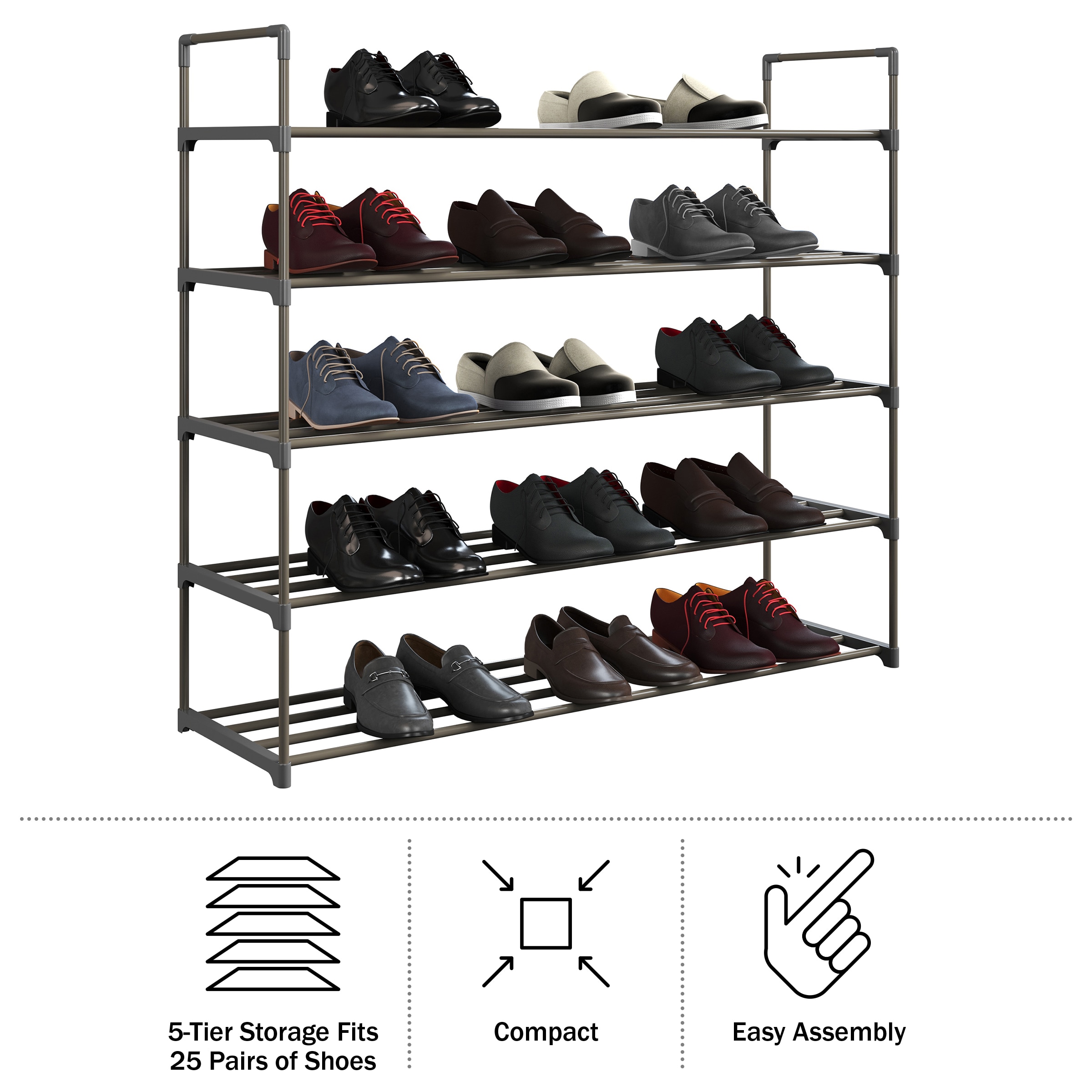 Hastings Home 991100QWH Shoe-Racks - View #4
