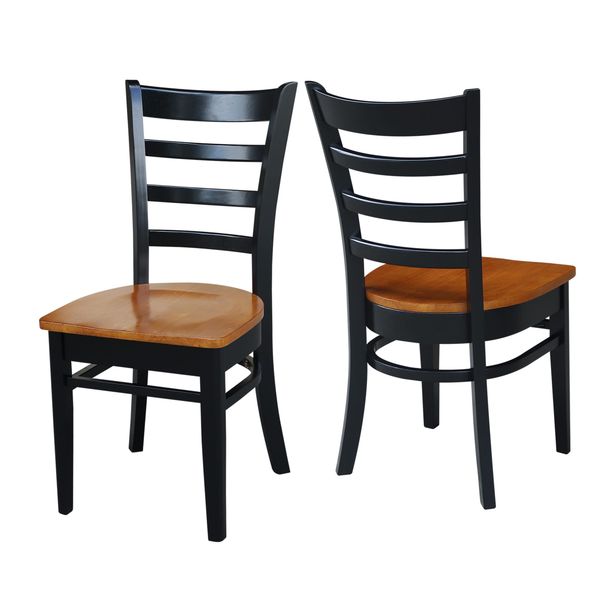 International Concepts C57-617P Set of 2 Traditional Dining Side Chair (Wood Frame)