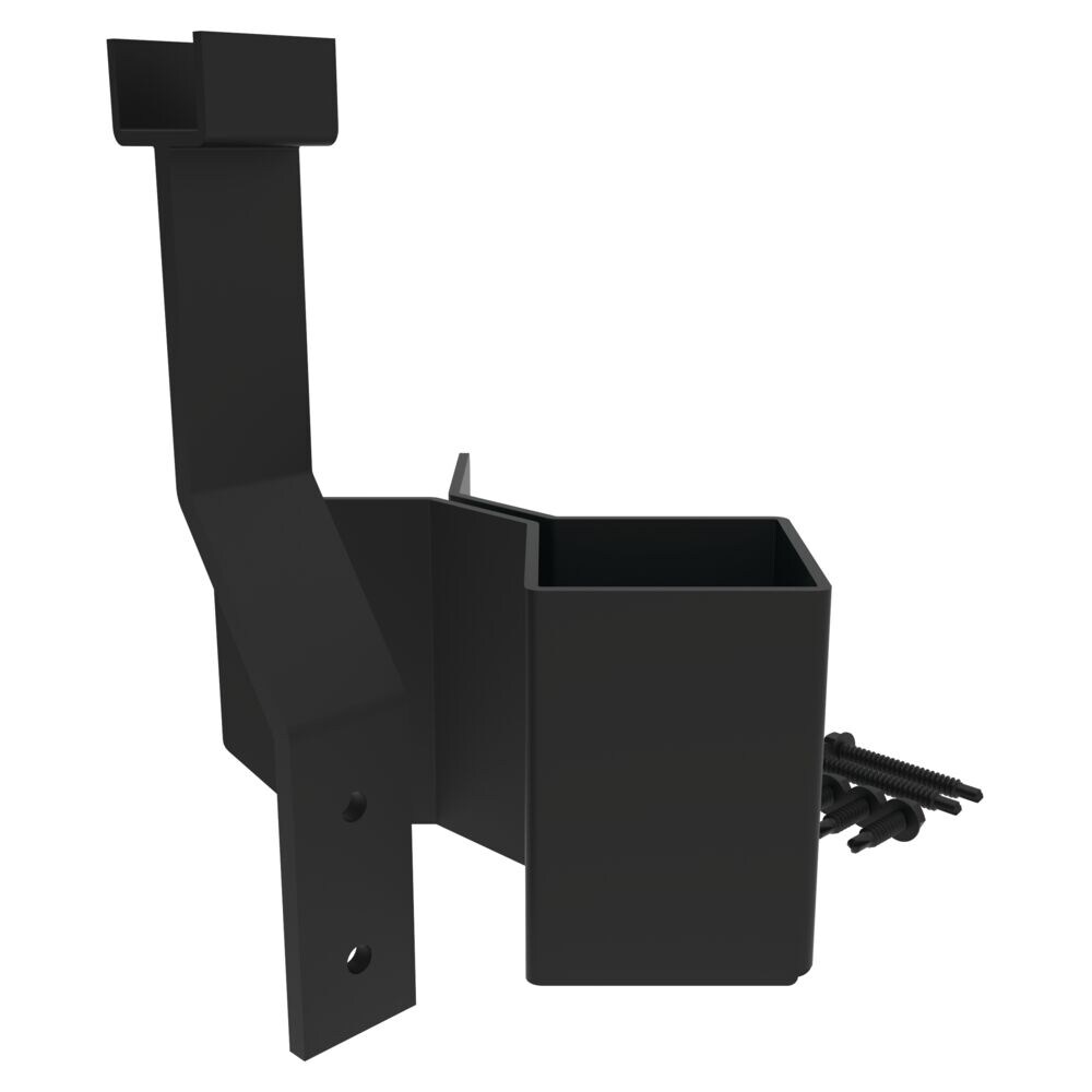 Freedom 9.125-in x 7-in Matte Black Aluminum Fascia Mount Bracket