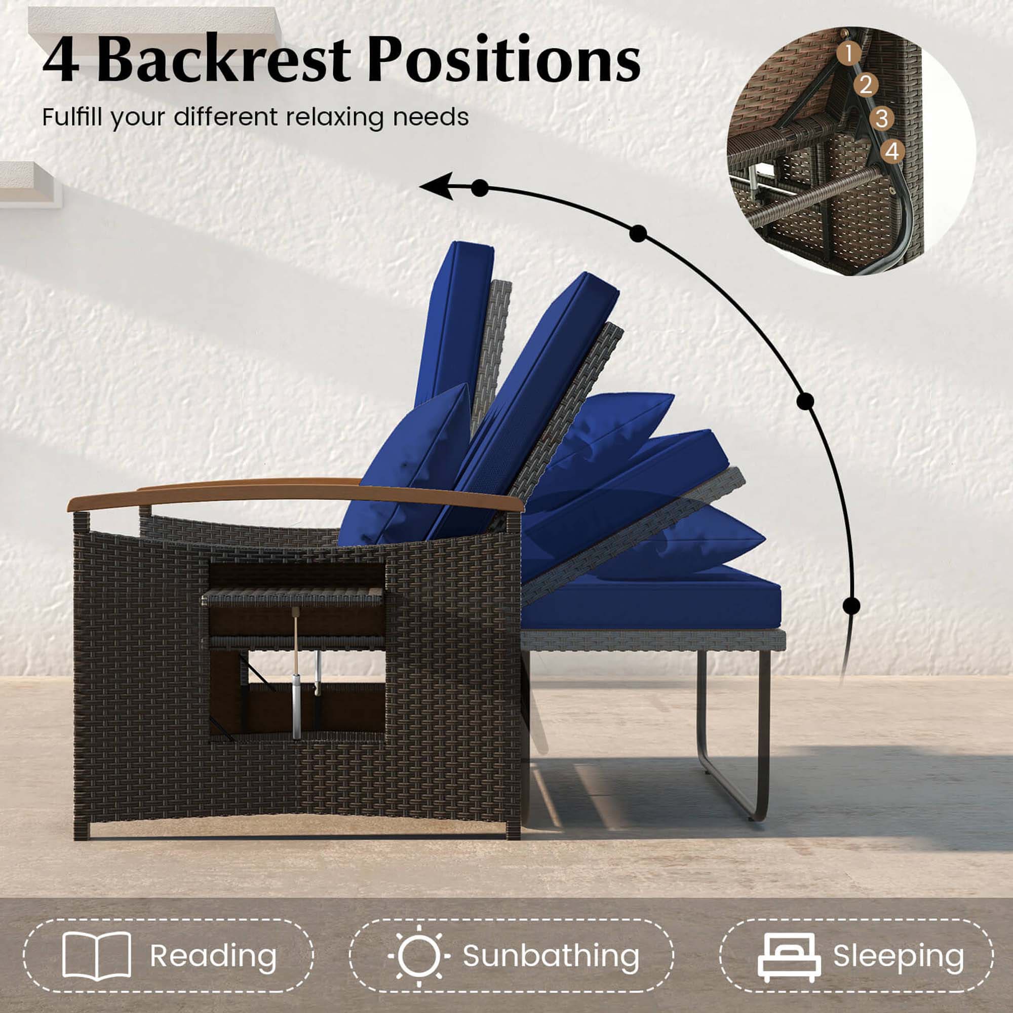 Costway HCST00137 Patio-Sofas-Daybeds - View #3