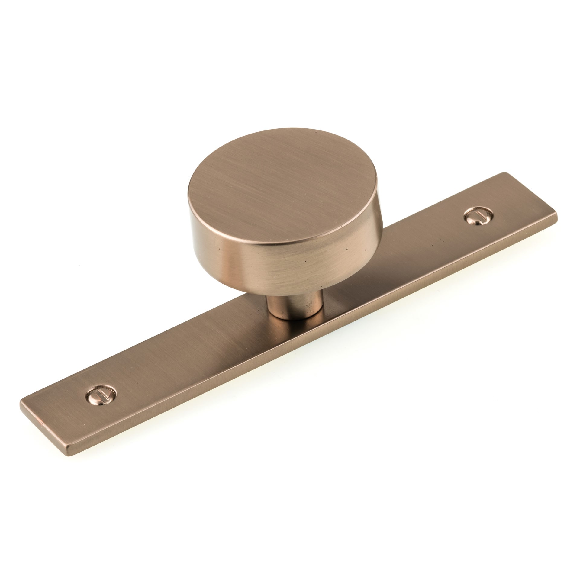 Lincoln Brass Knurled Pull Handle with Backplate