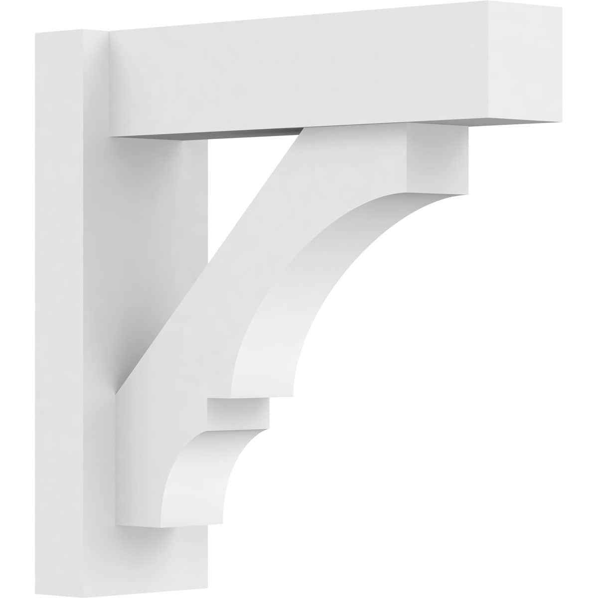 Ekena Millwork OUTP05X16X16BOA05 5-in W X 16-in D X 16-in H Balboa Architectural Grade PVC Outlooker with Block Ends