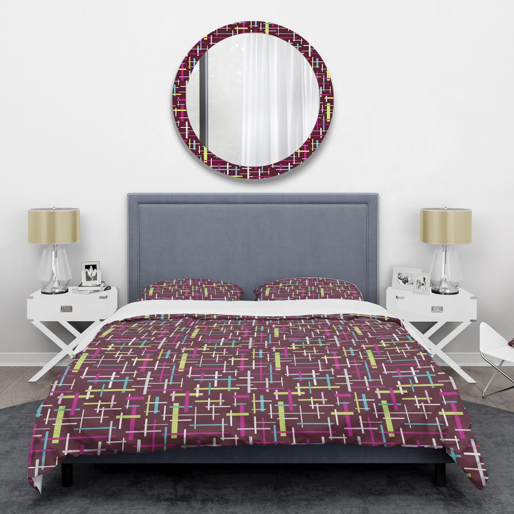 Designart BED24017-Q 3 -Piece Multi-Color Queen Duvet cover Set