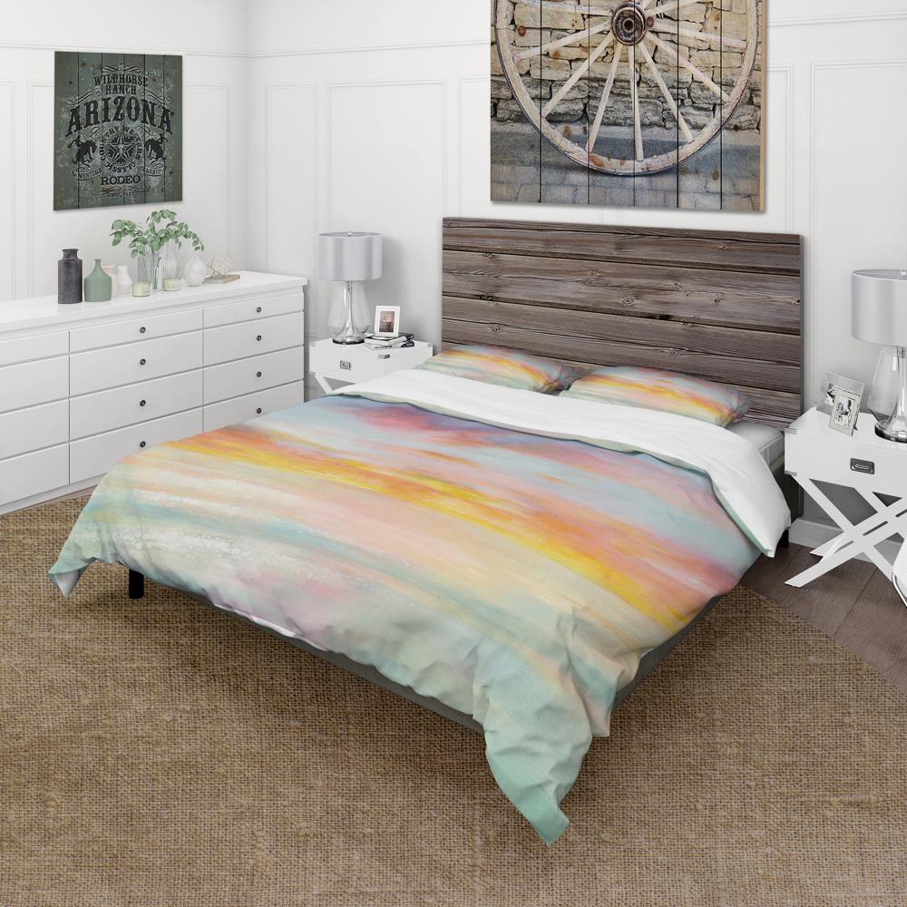 Designart BED30115-Q 3 -Piece Blue Queen Duvet cover Set