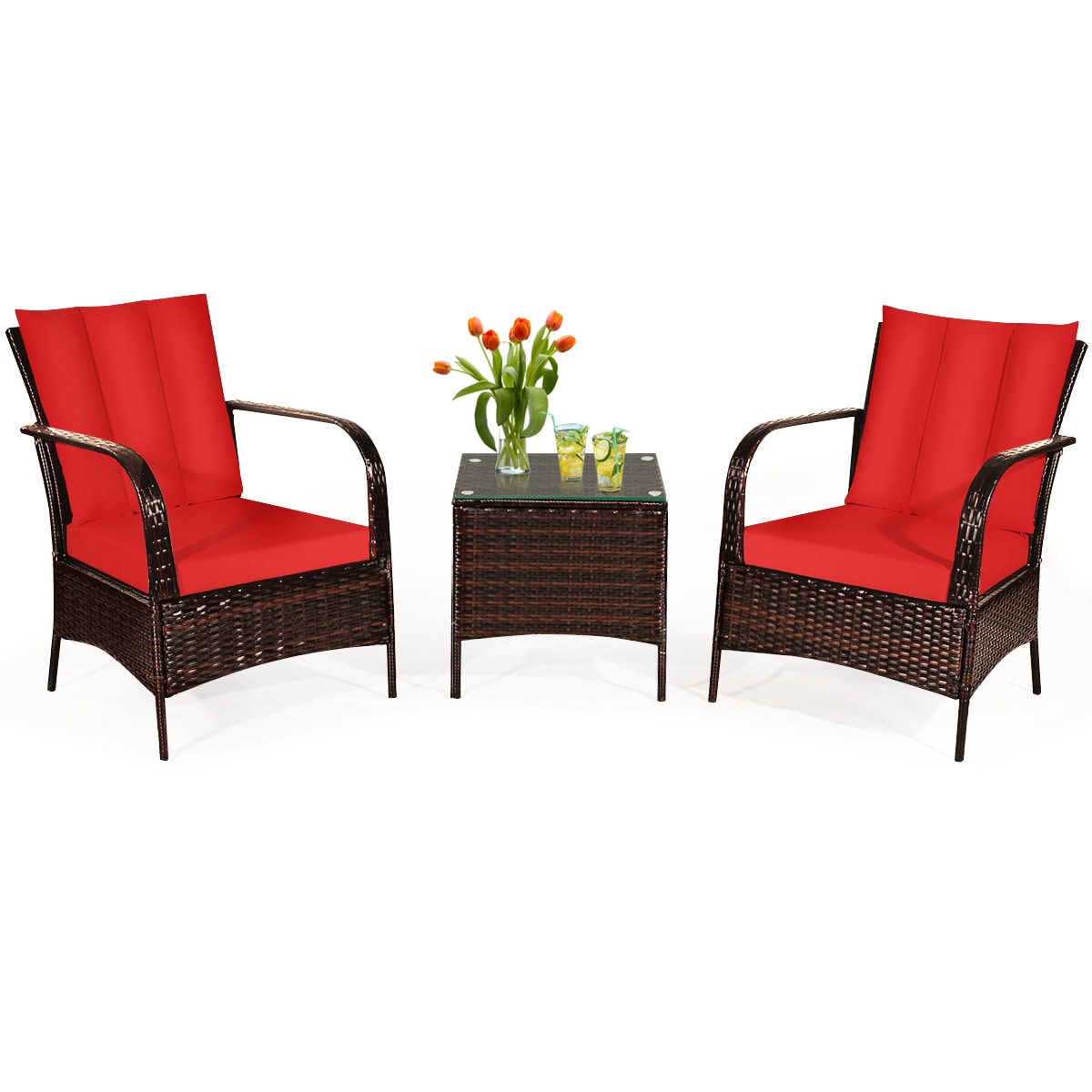 WELLFOR OUJ65850RE Patio-Conversation-Sets - View #5