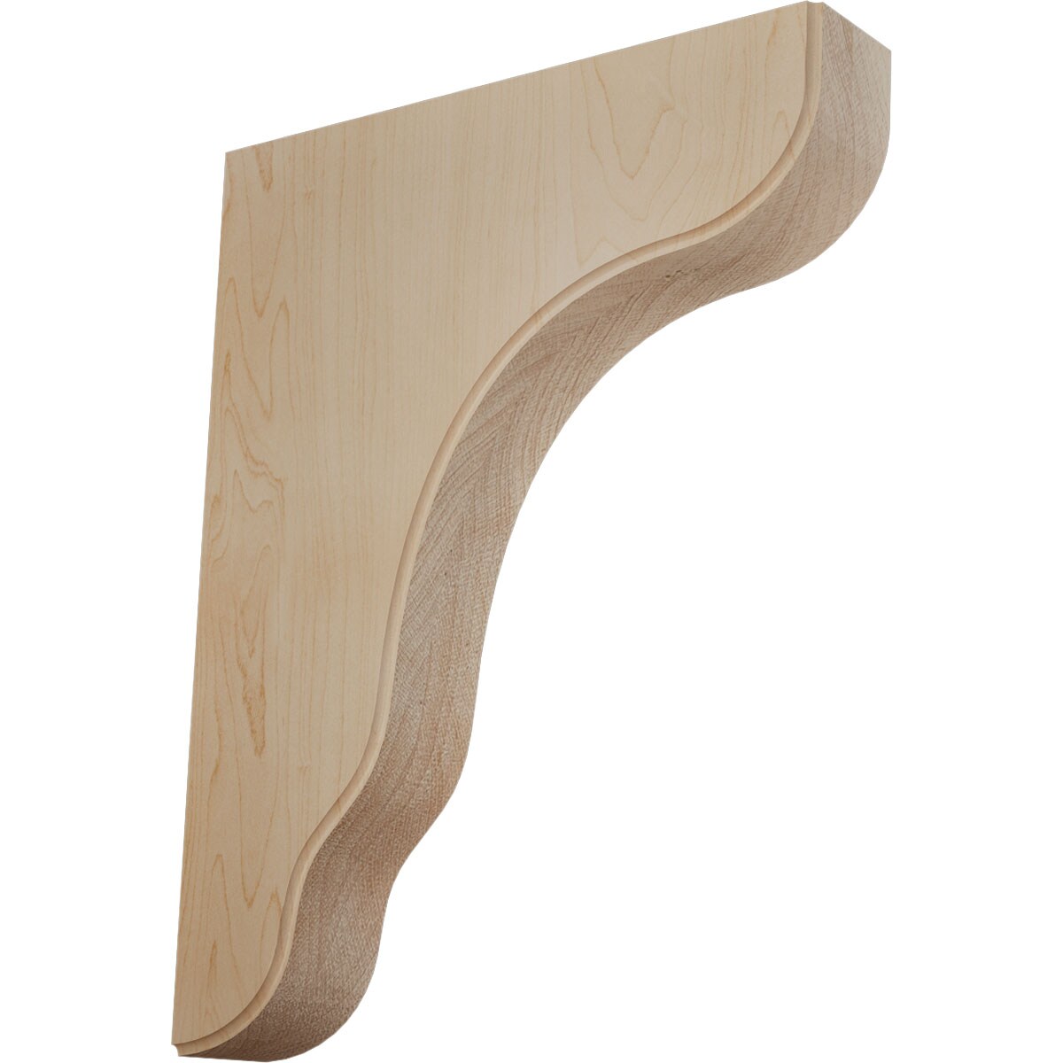 Ekena Millwork BKTW02X09X11PLMA Plymouth 1-3/4-in x 8-1/2-in x 11-in Maple Brown Wood Standard bracket